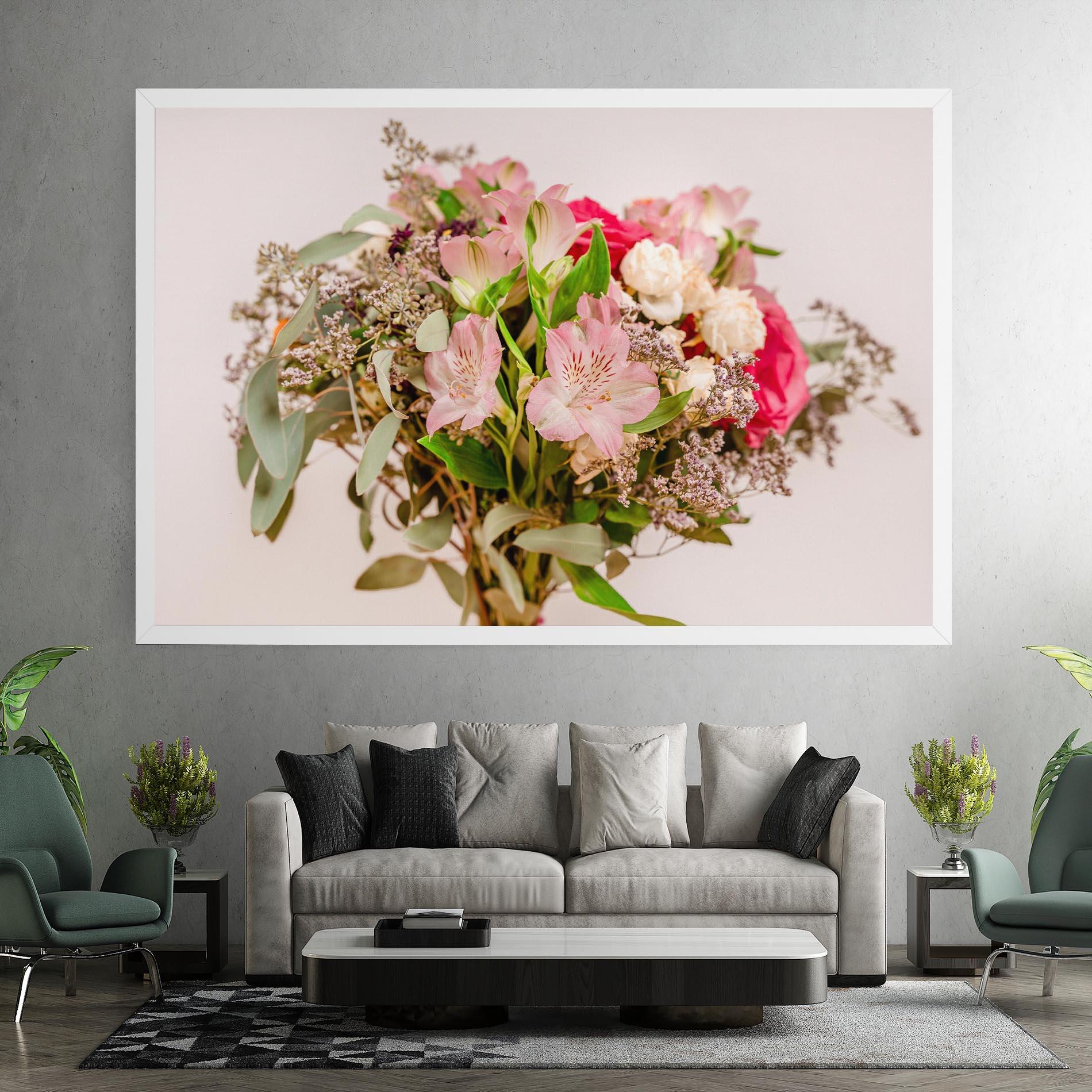 Leinwandbild Girly Pink Bouquet mockup 7