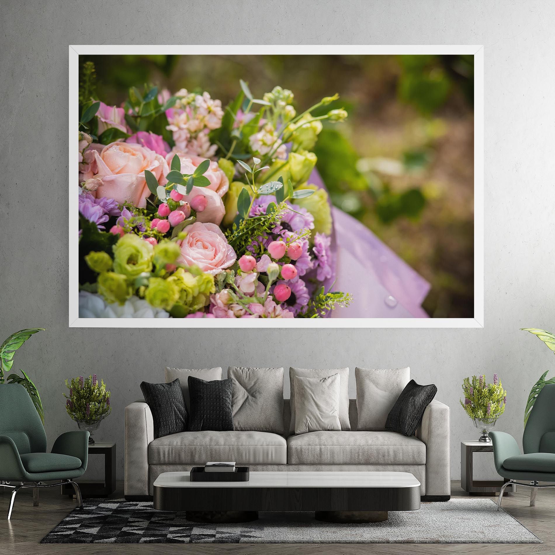 Green Pink Bouquet mockup 7