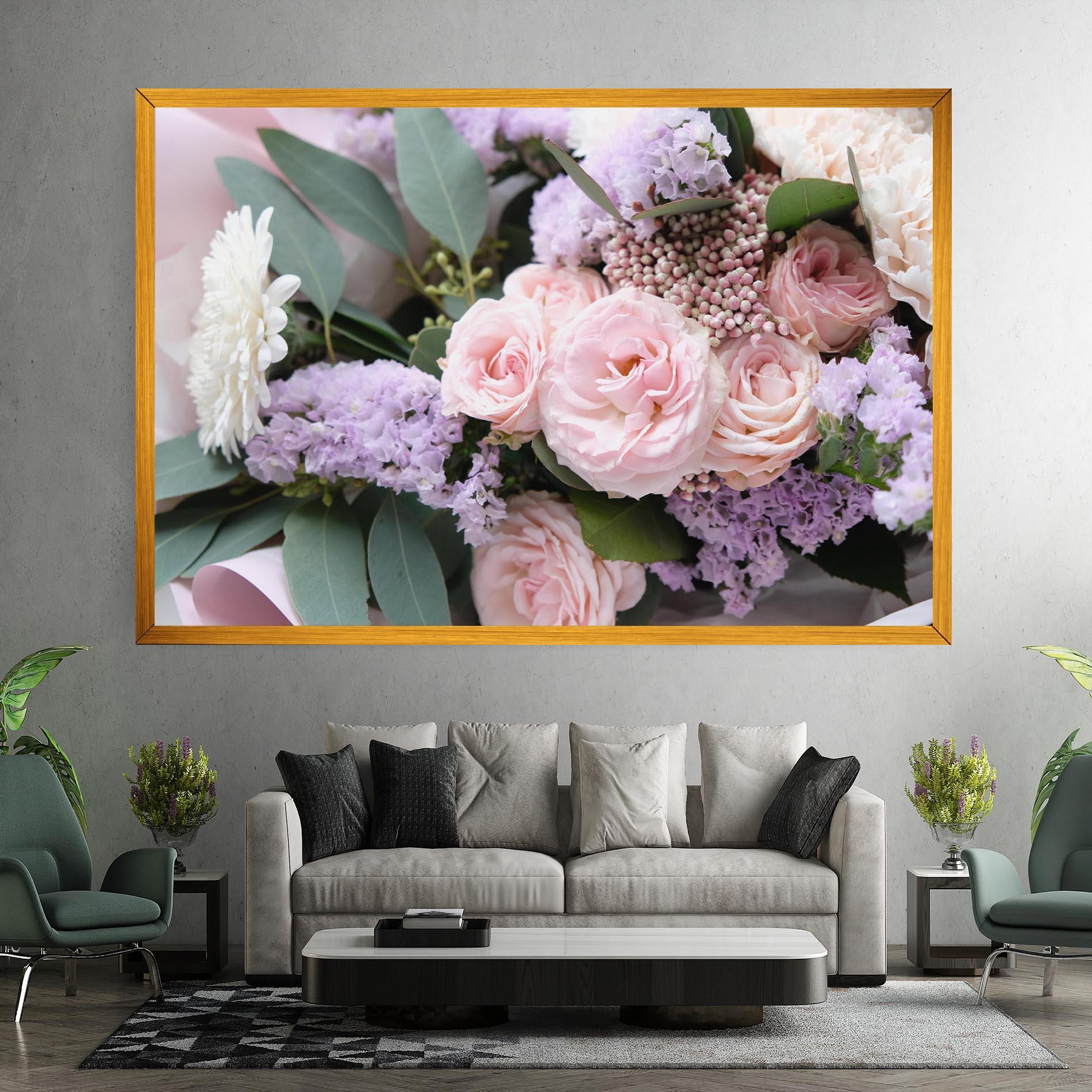 Leinwandbild Beautiful Pink Roses mockup 7