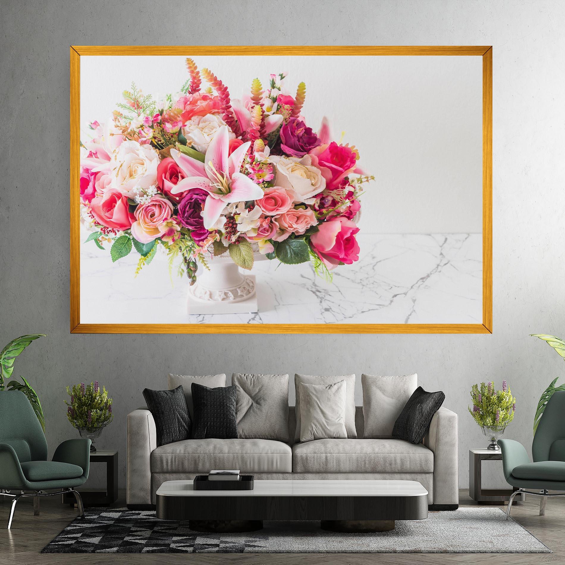 Leinwandbild Bouquet Flowers Vase mockup 7