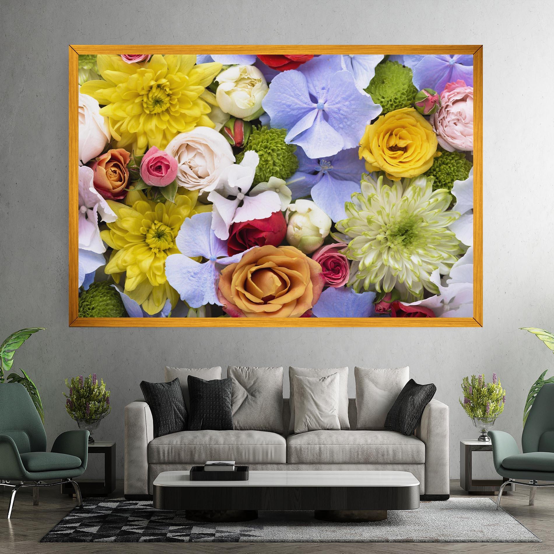 Leinwandbild Color Mix Flower Bouquet mockup 7