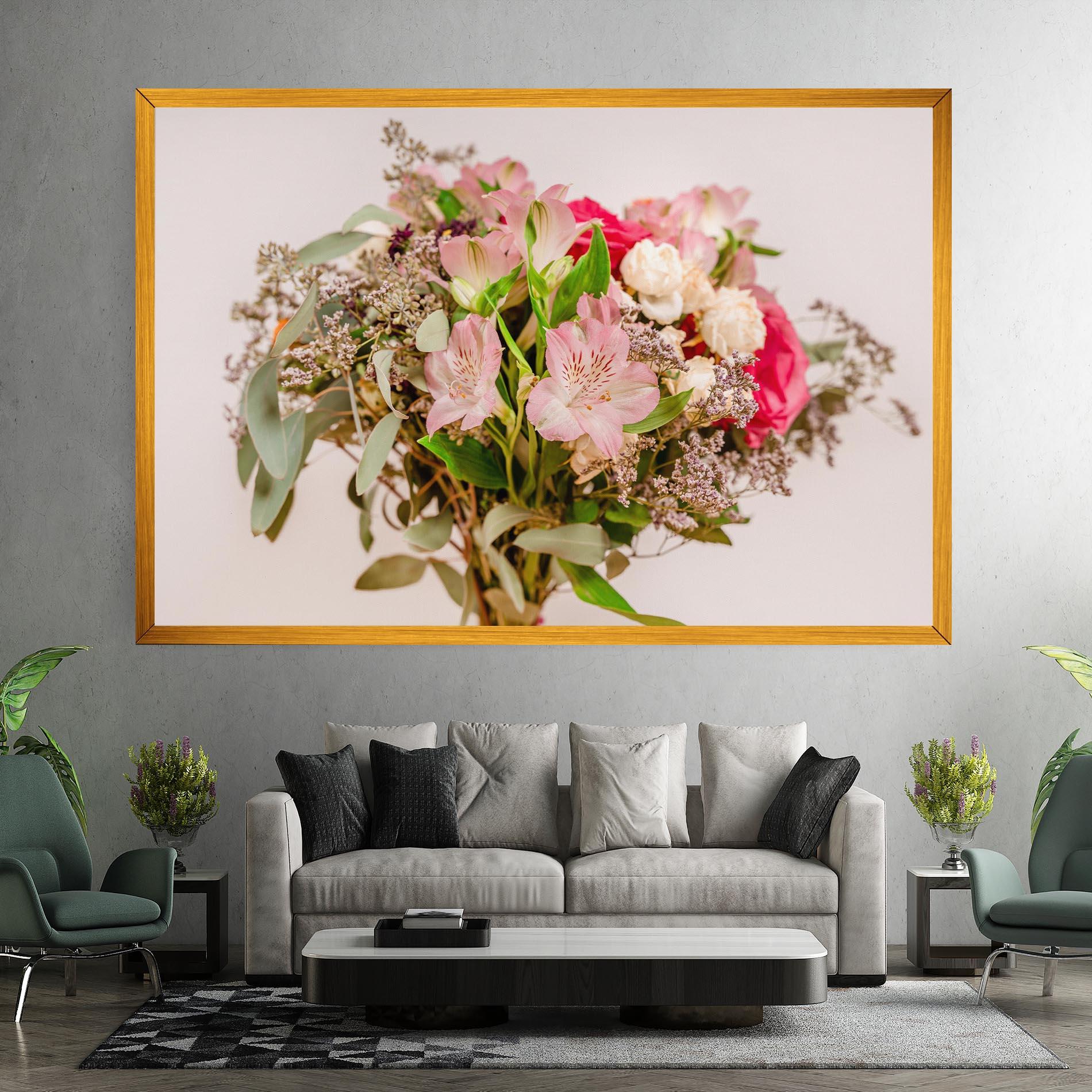 Leinwandbild Girly Pink Bouquet mockup 7