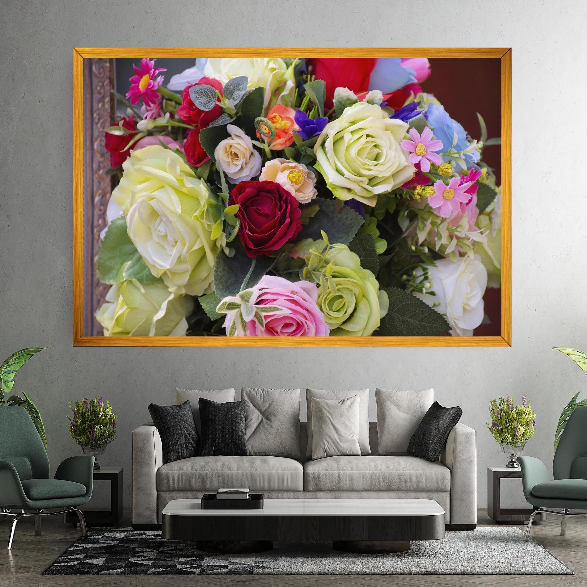 Mixed Roses Bouquet mockup 7