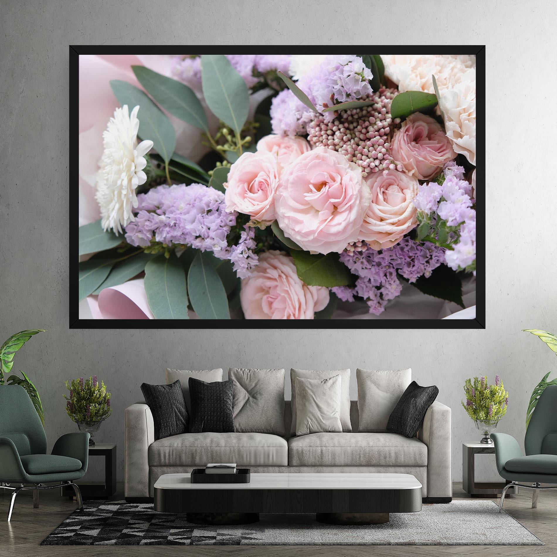 Leinwandbild Beautiful Pink Roses mockup 7
