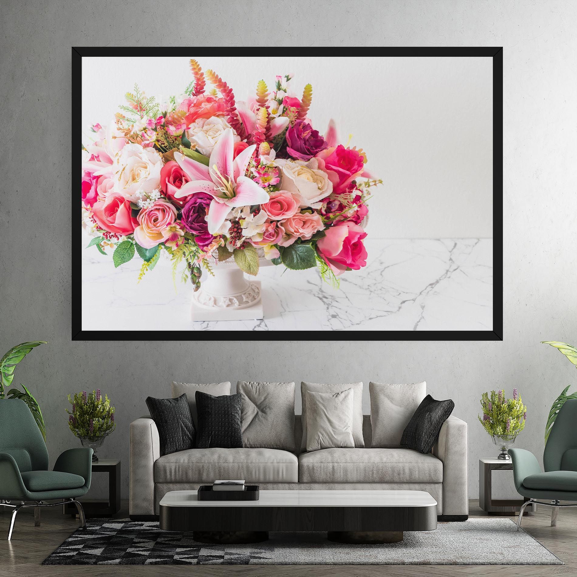 Bouquet Flowers Vase mockup 7