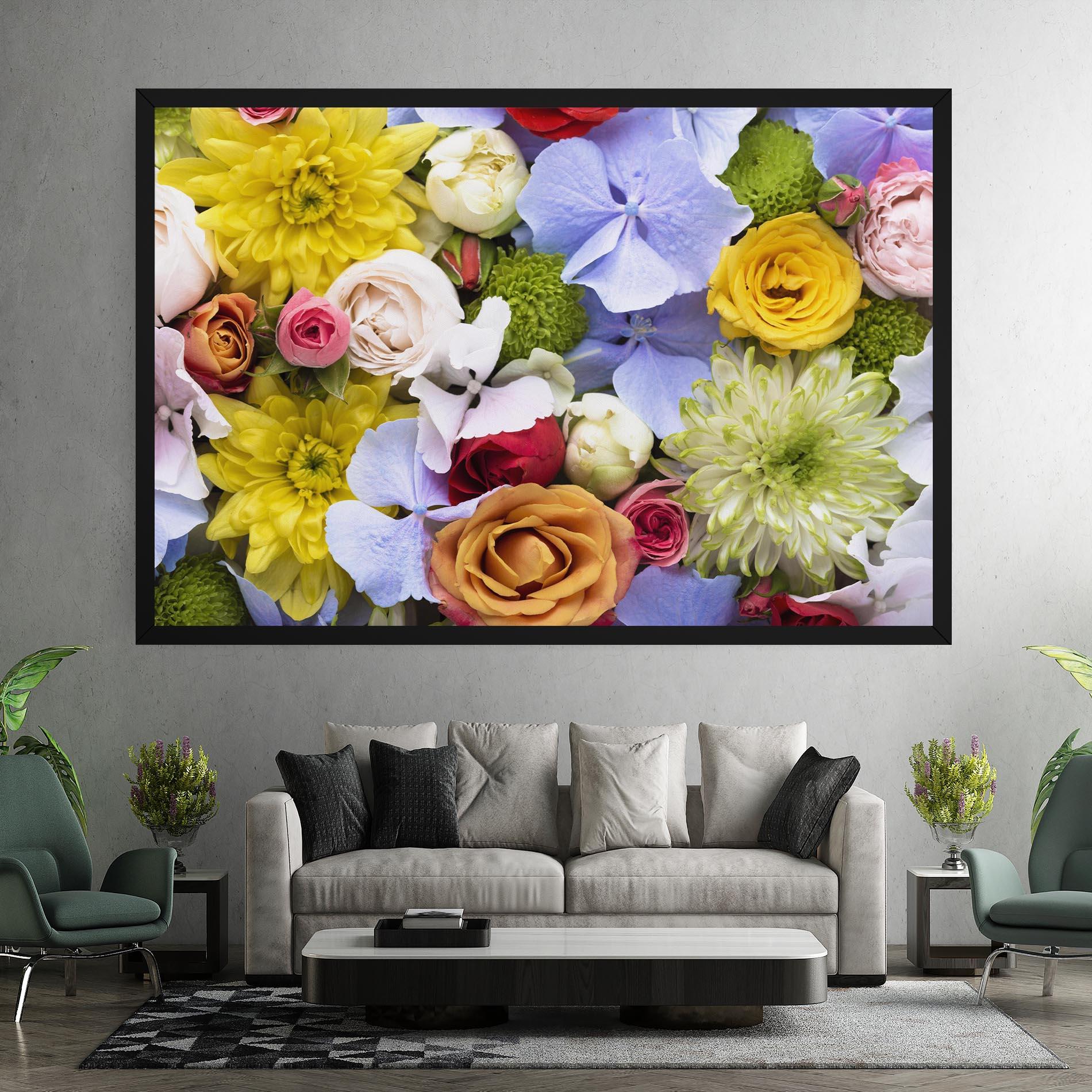 Leinwandbild Color Mix Flower Bouquet mockup 7