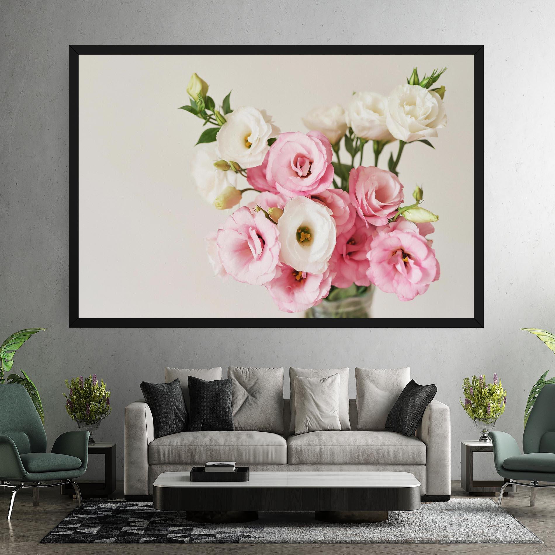 Leinwandbild Cute Pink Flowers mockup 7