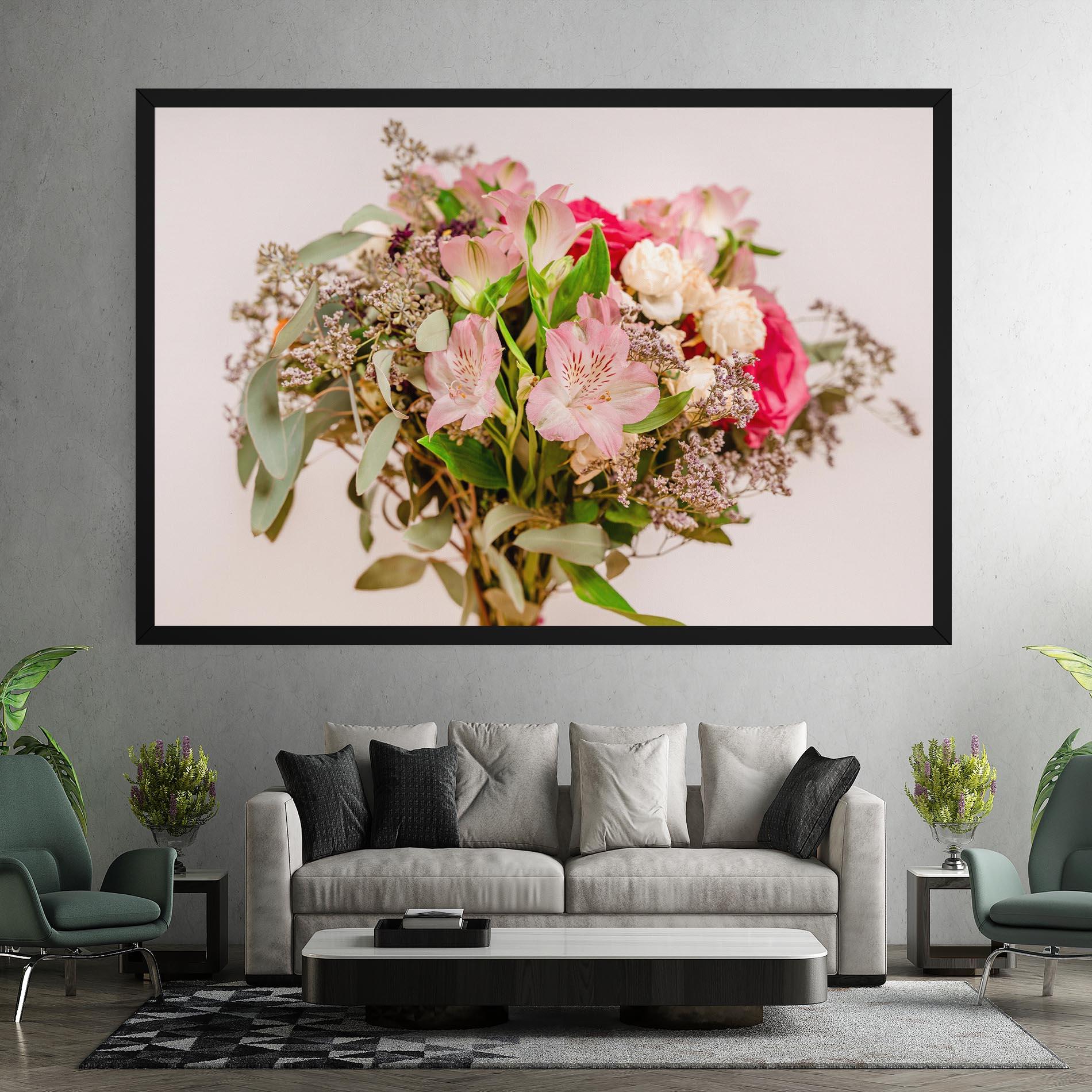 Leinwandbild Girly Pink Bouquet mockup 7