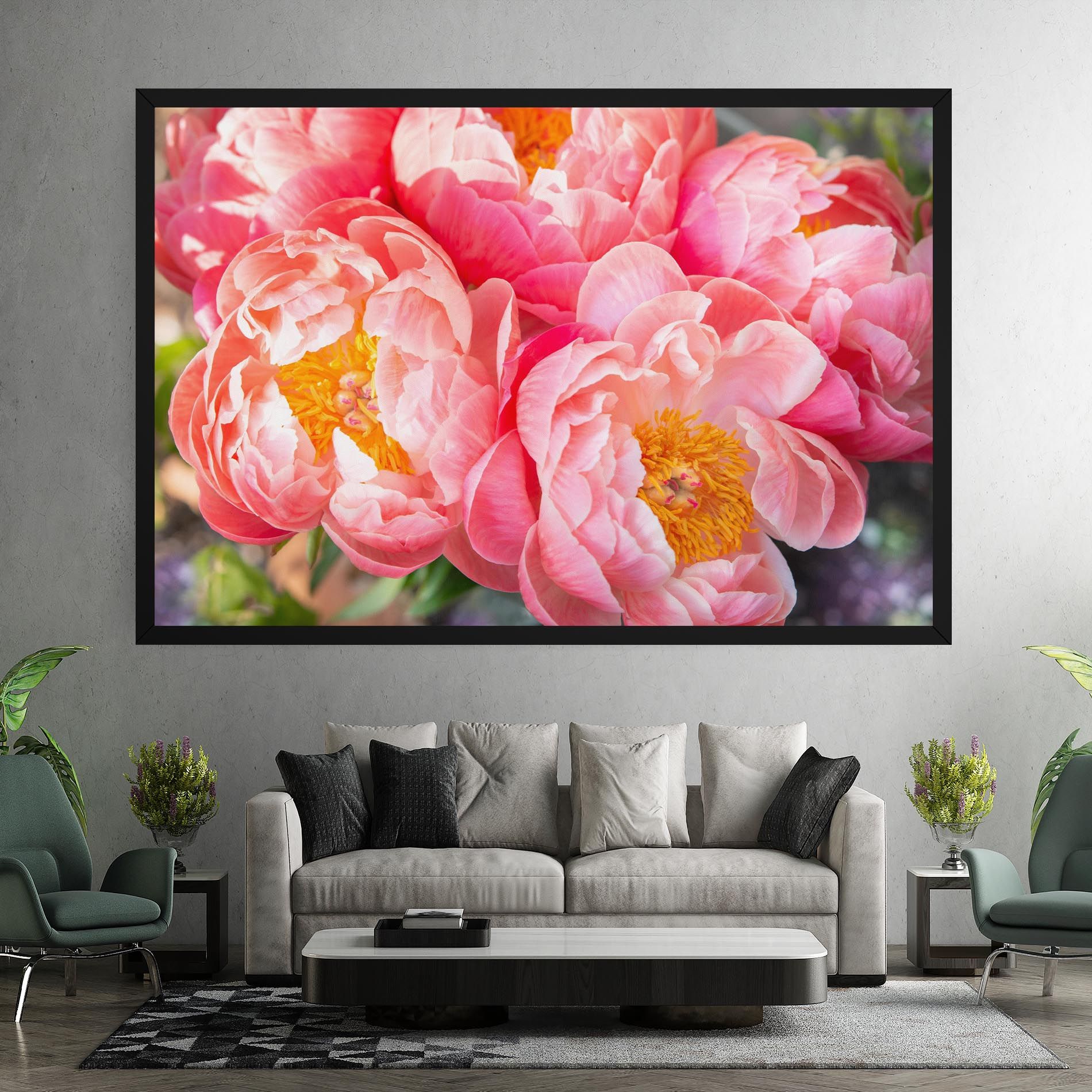 Opened Peonies Bouquet mockup 7