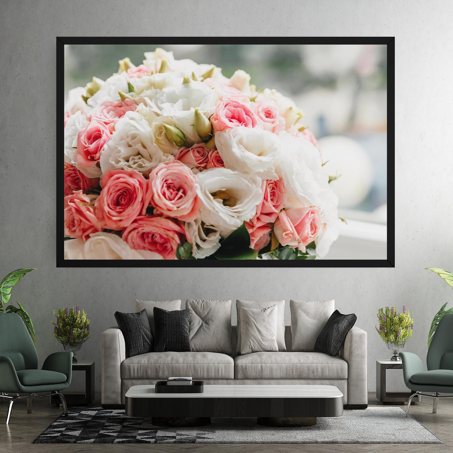 Leinwandbild Pink Beautiful Bouquet mockup 7
