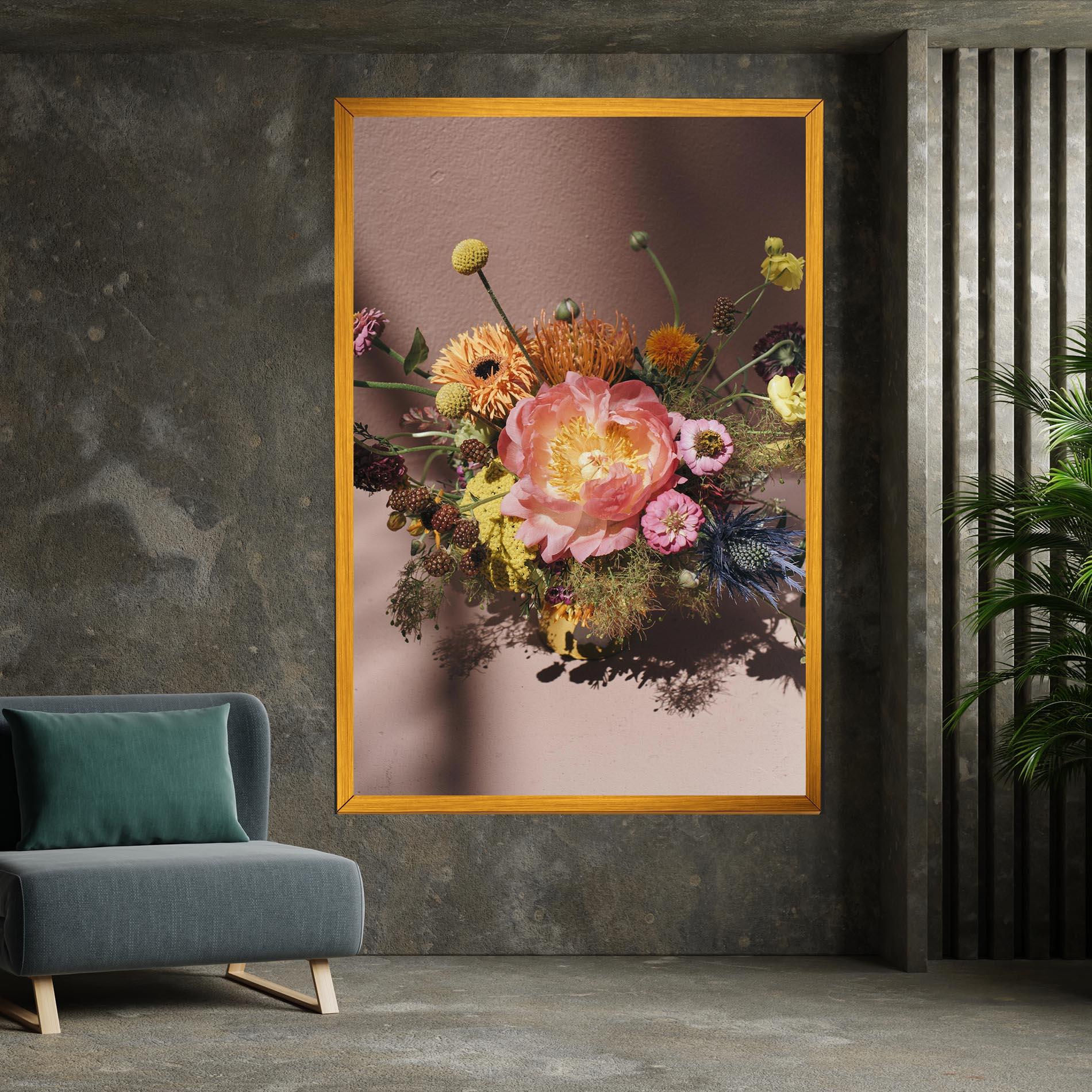 Leinwandbild Pastel Orange Bouquet mockup 7