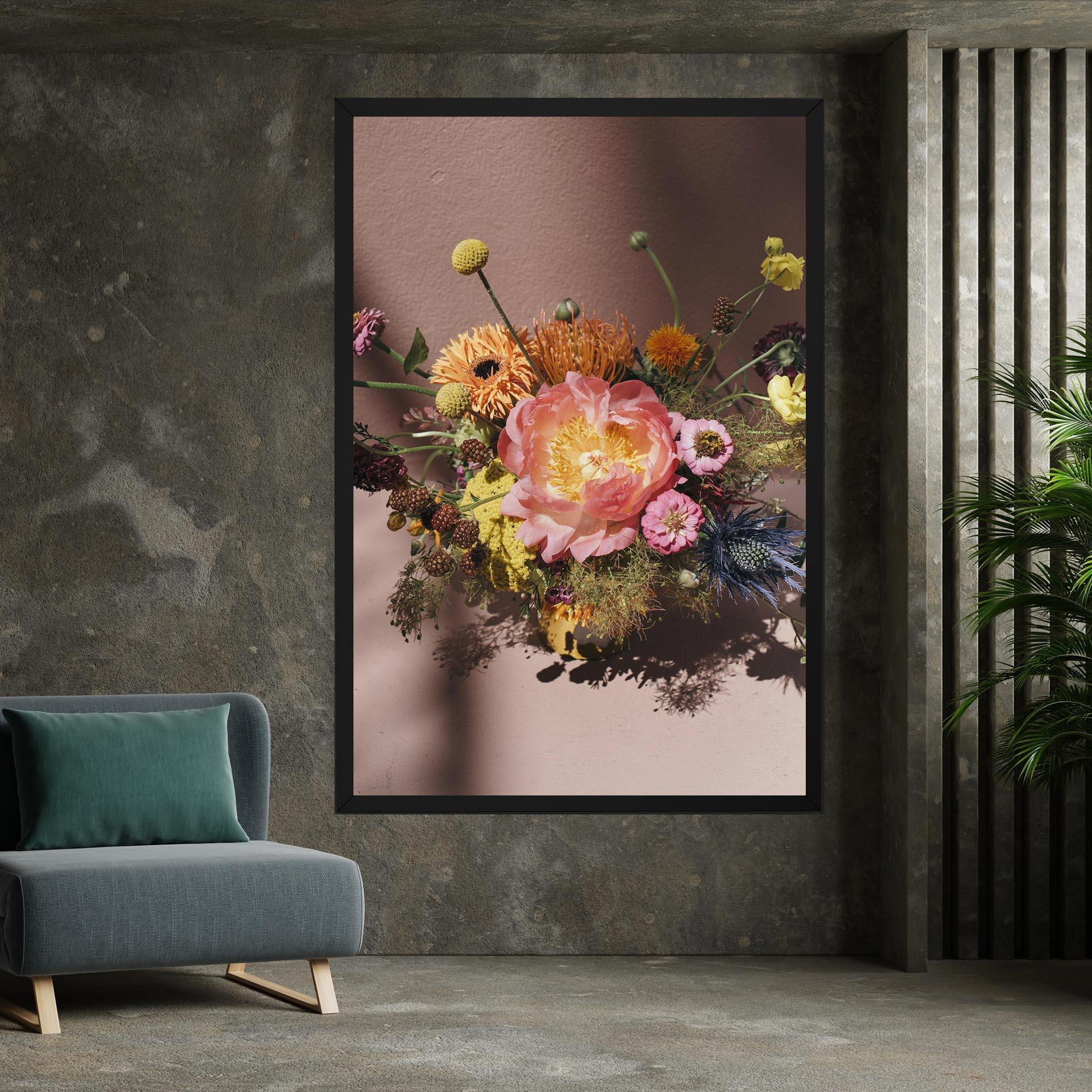 Leinwandbild Pastel Orange Bouquet mockup 7