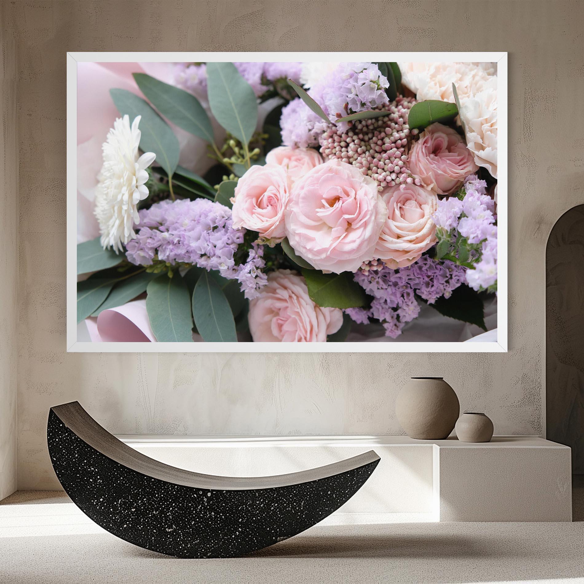 Leinwandbild Beautiful Pink Roses mockup 8