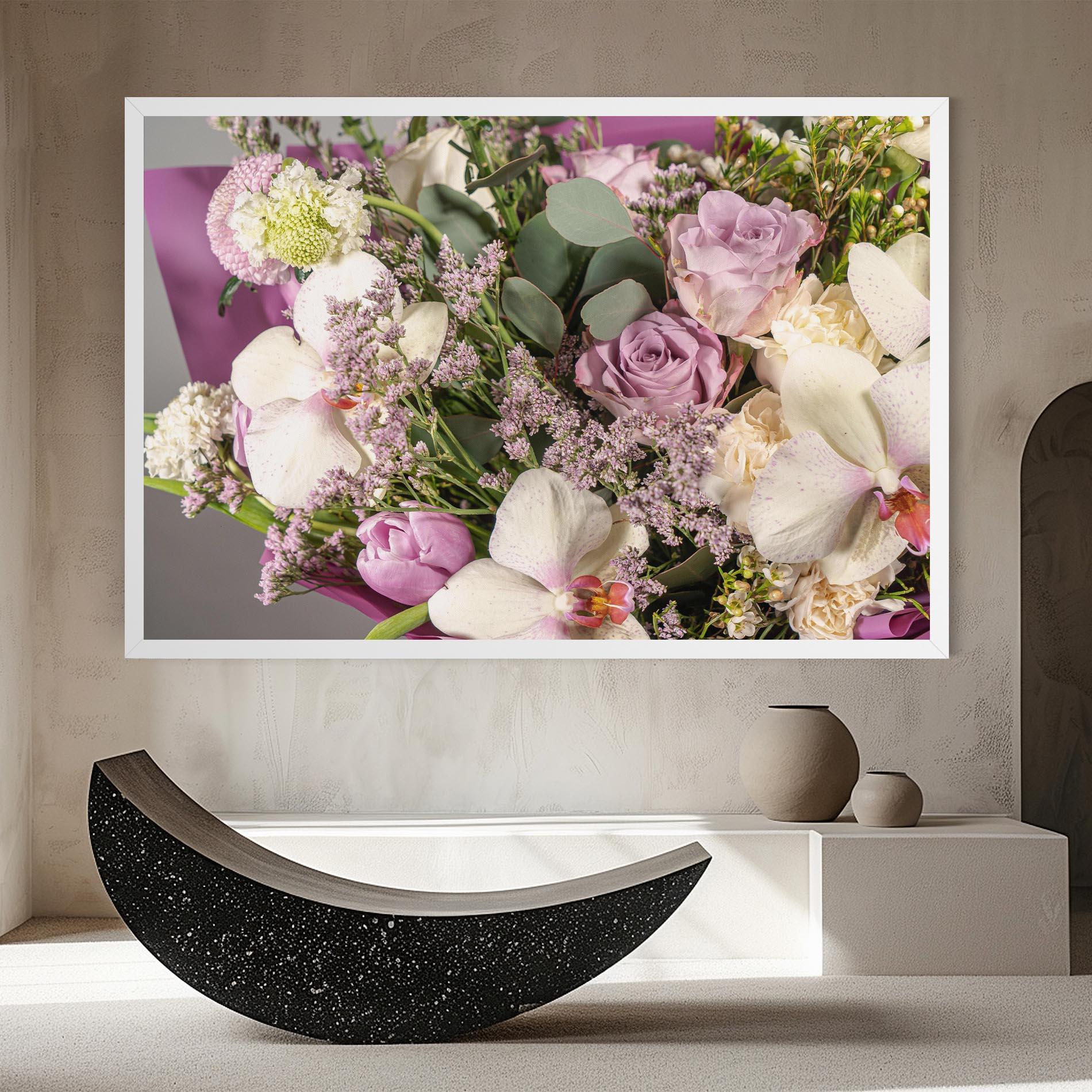 Leinwandbild Cute Purple Bouquet mockup 8