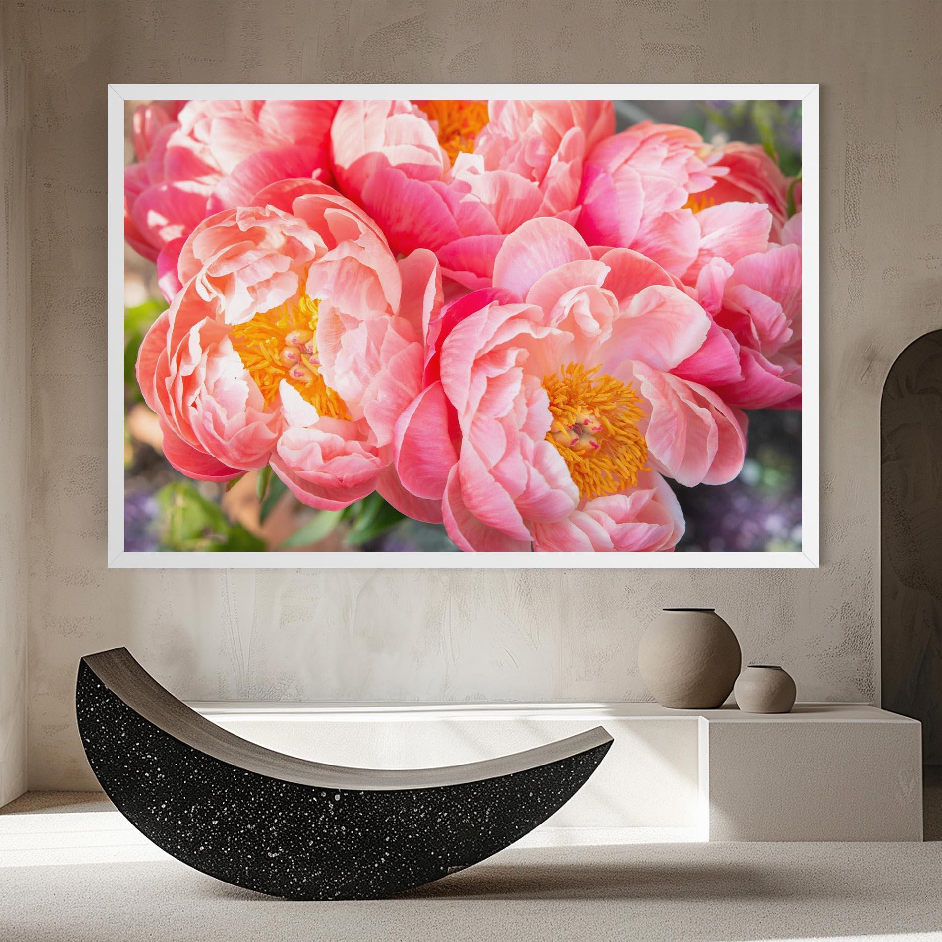 Leinwandbild Opened Peonies Bouquet mockup 8