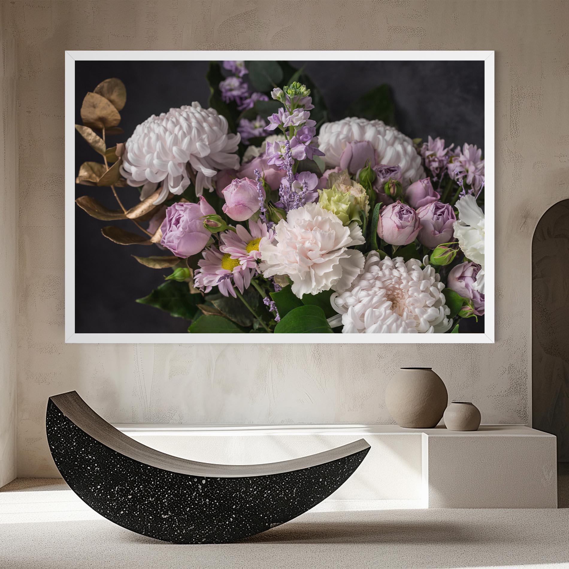 Leinwandbild Pastel Purple Bouquet mockup 8