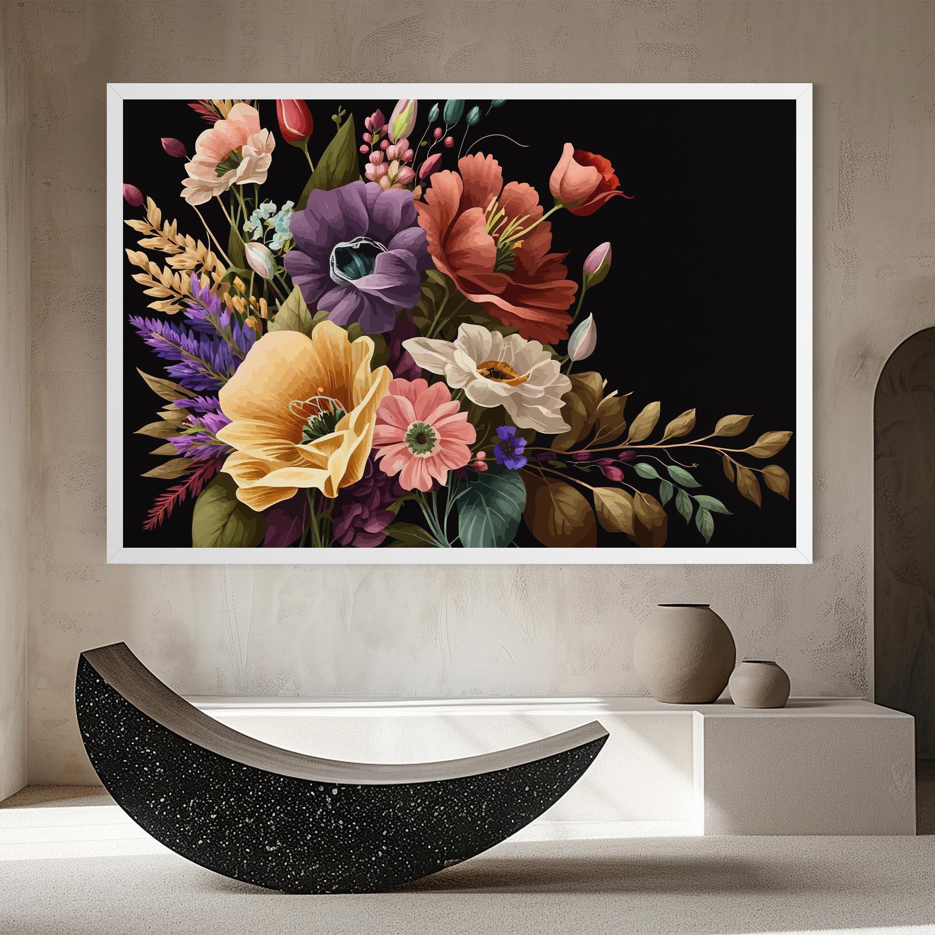 Leinwandbild Vintage Bouquet Art mockup 8