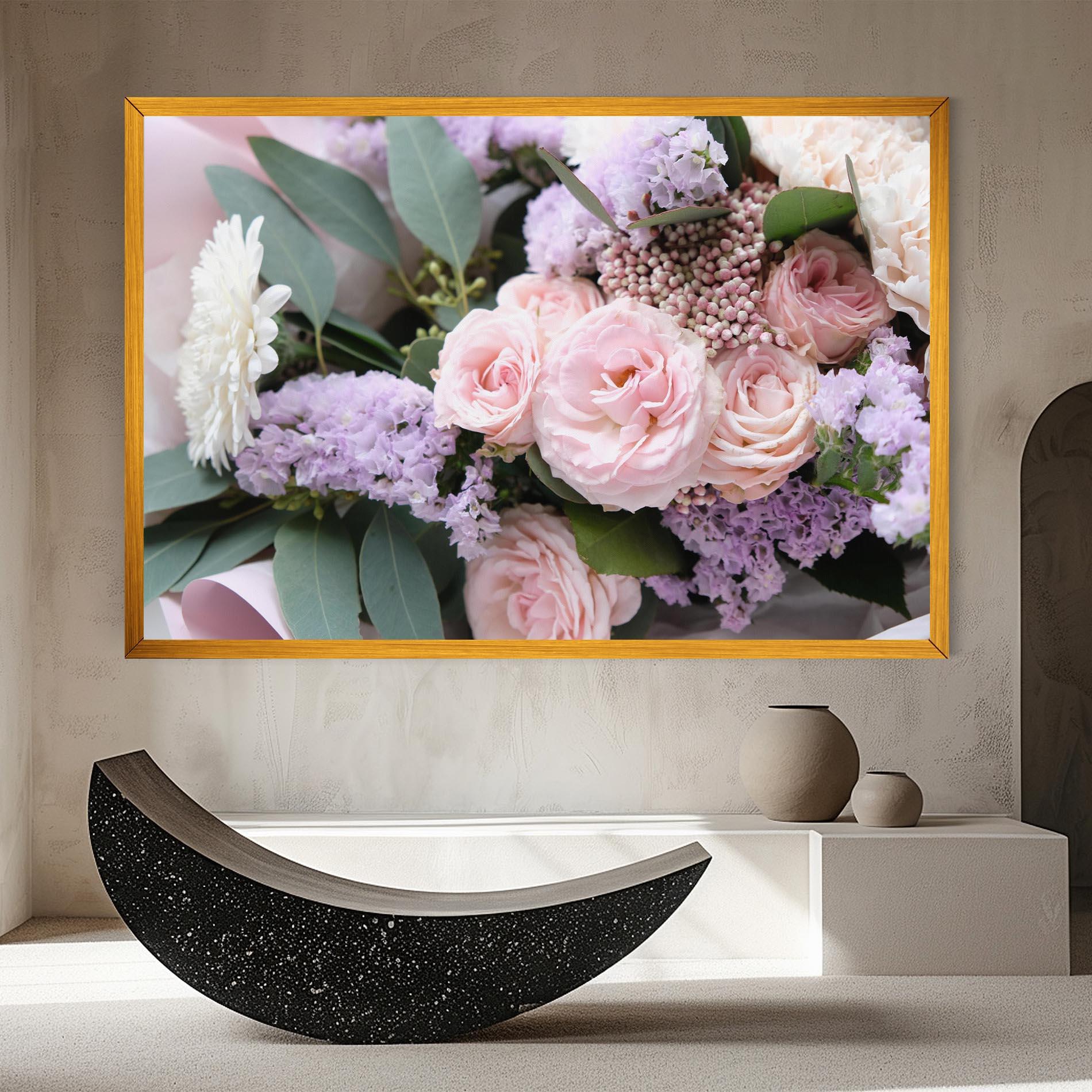 Leinwandbild Beautiful Pink Roses mockup 8