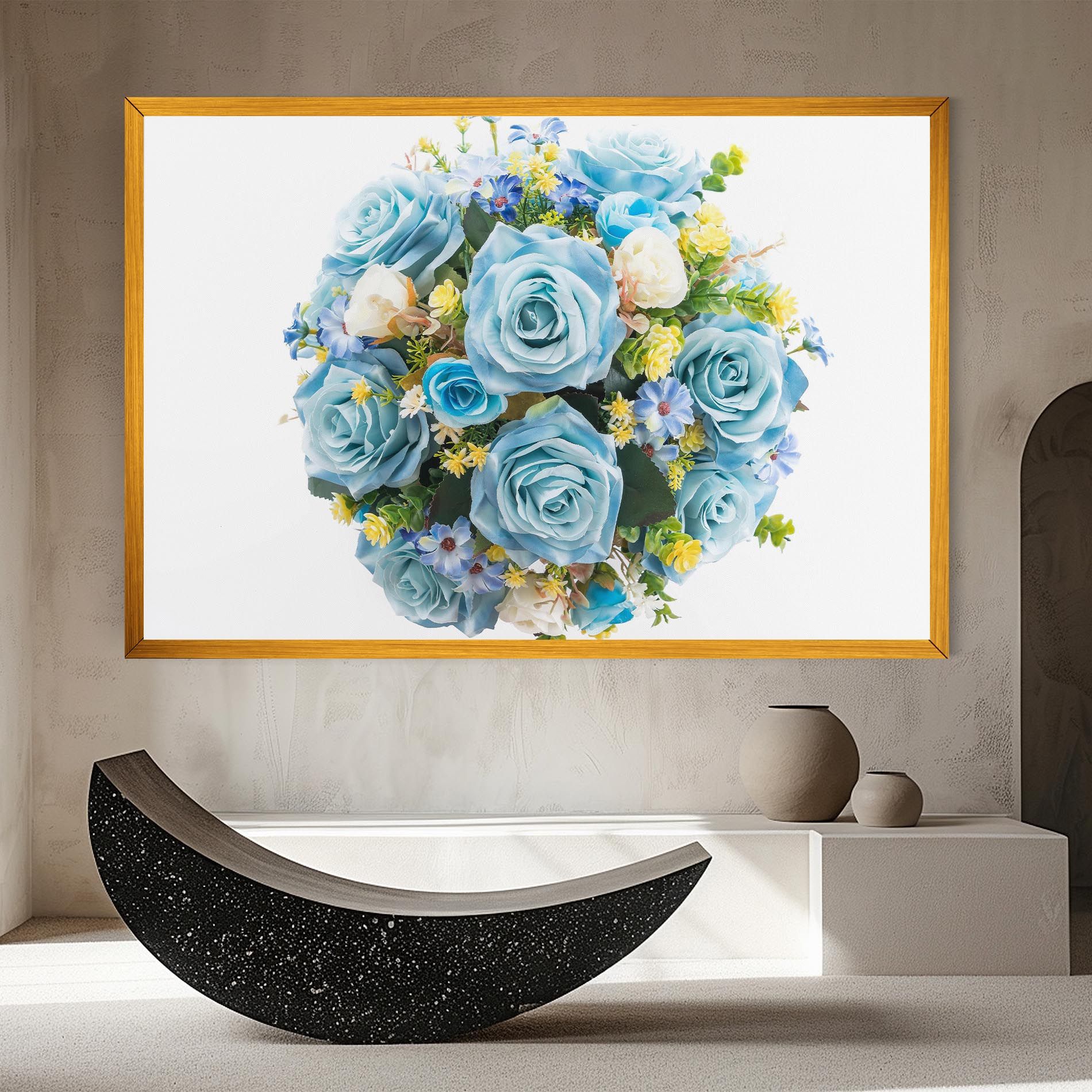 Blue Roses Bouquet mockup 8