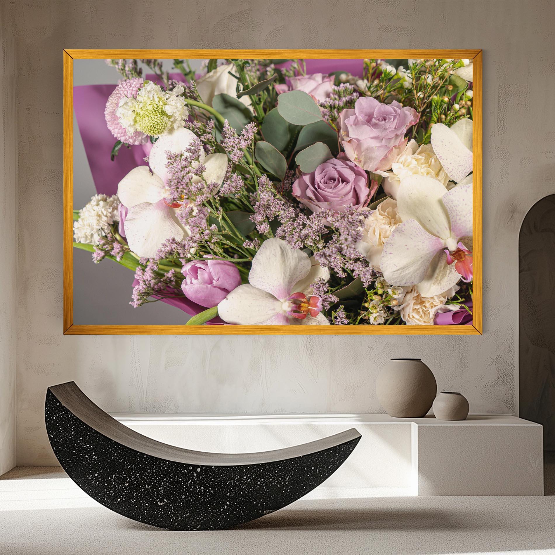 Leinwandbild Cute Purple Bouquet mockup 8