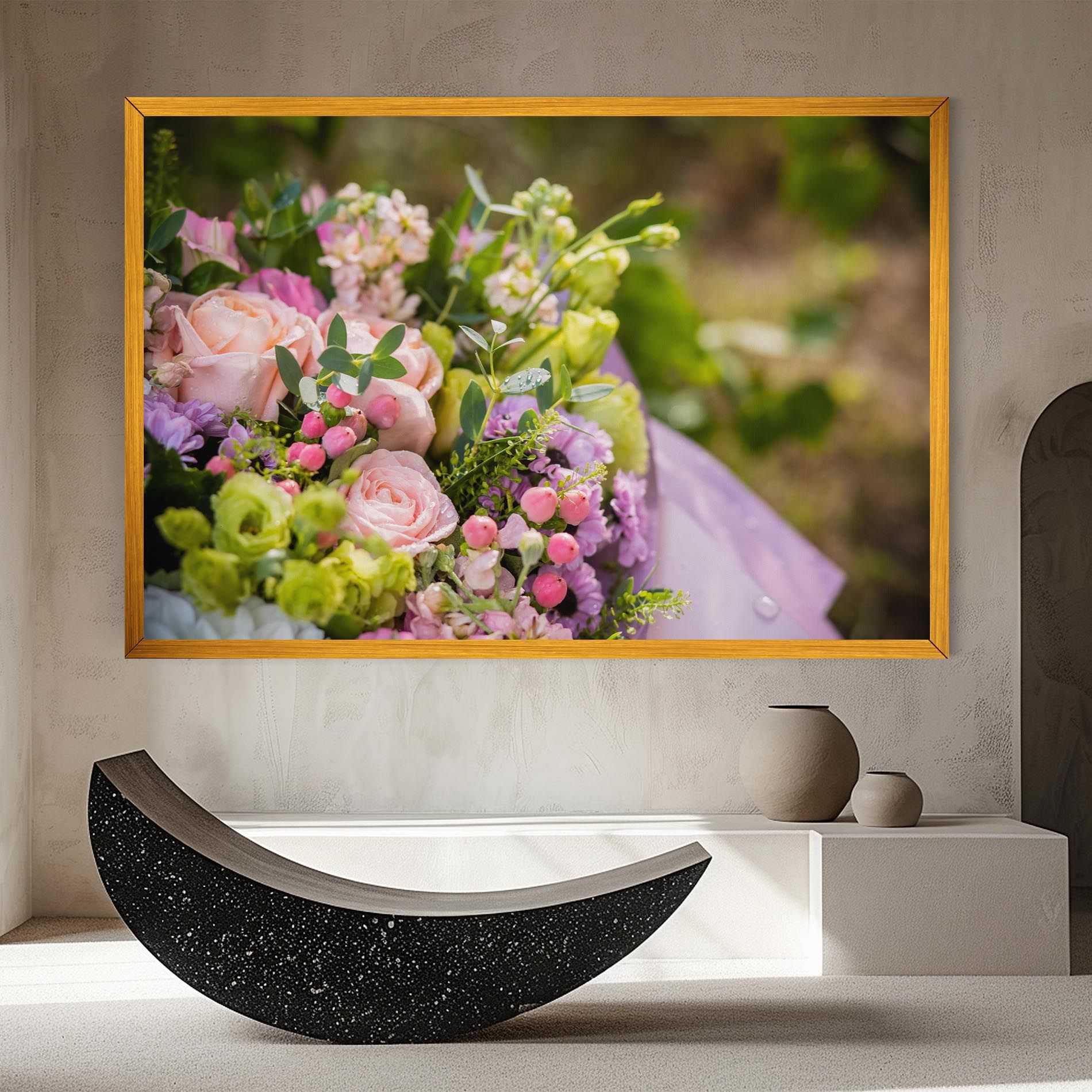 Green Pink Bouquet mockup 8