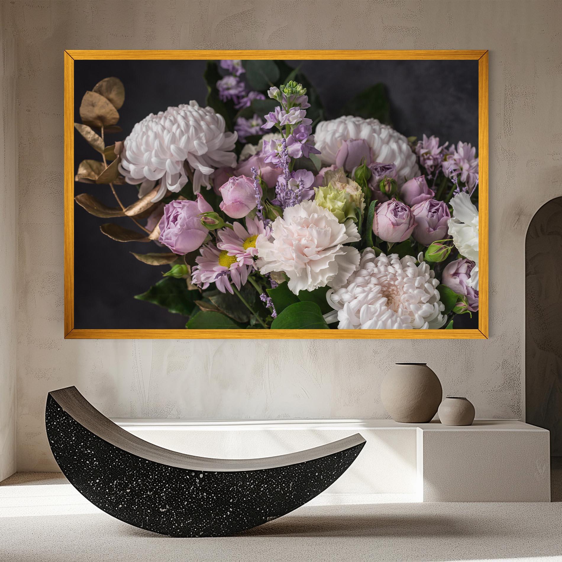 Leinwandbild Pastel Purple Bouquet mockup 8