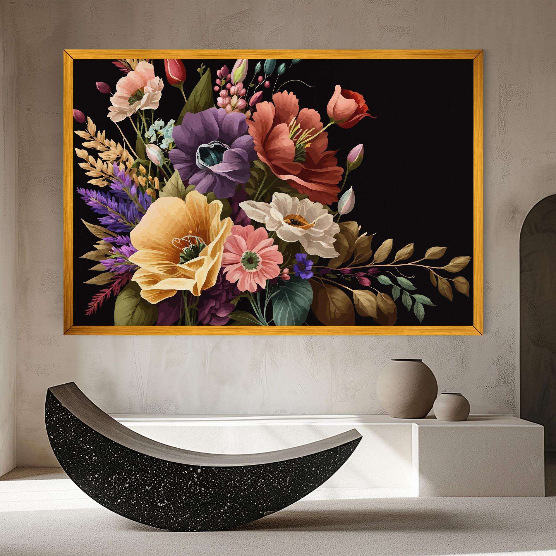 Leinwandbild Vintage Bouquet Art mockup 8