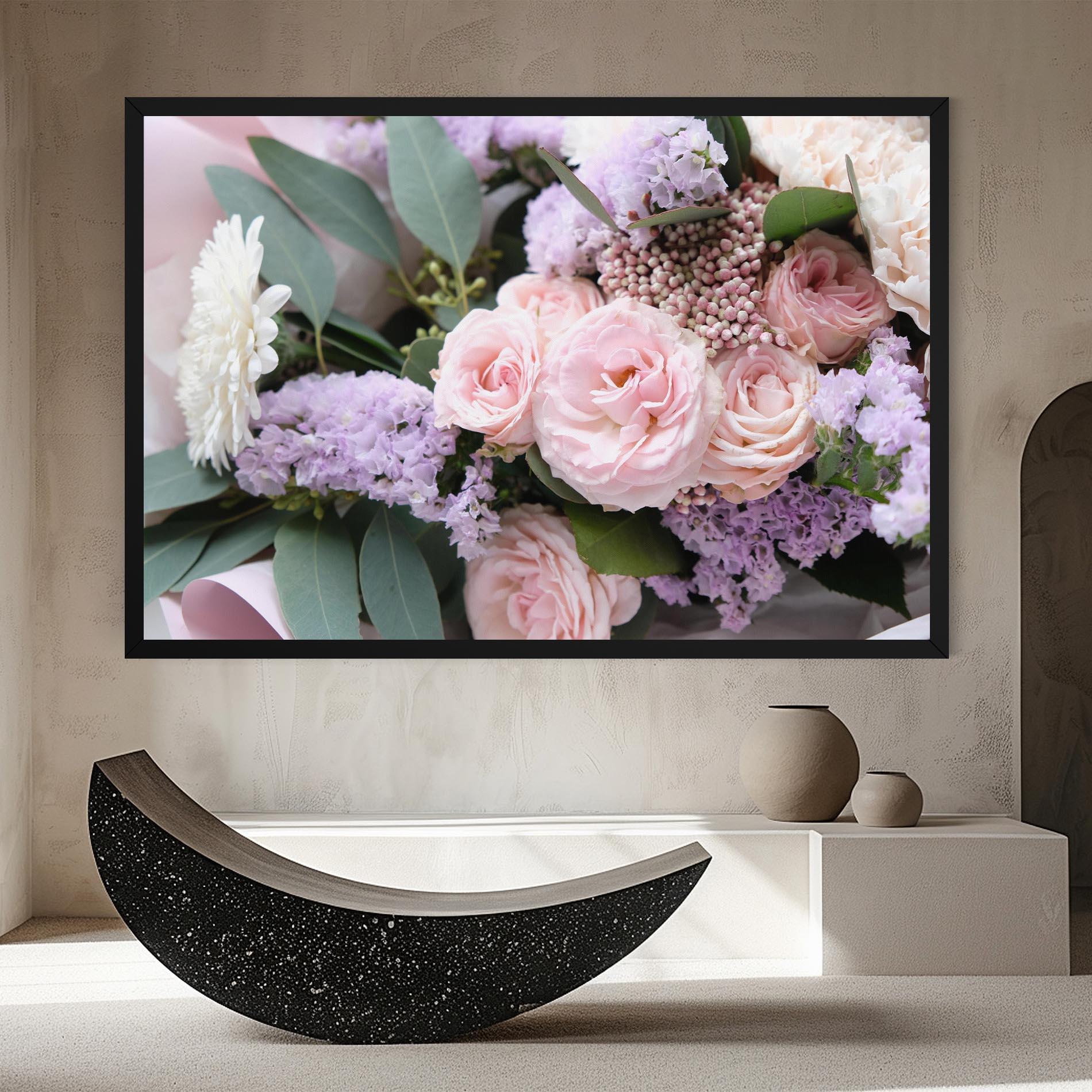 Leinwandbild Beautiful Pink Roses mockup 8