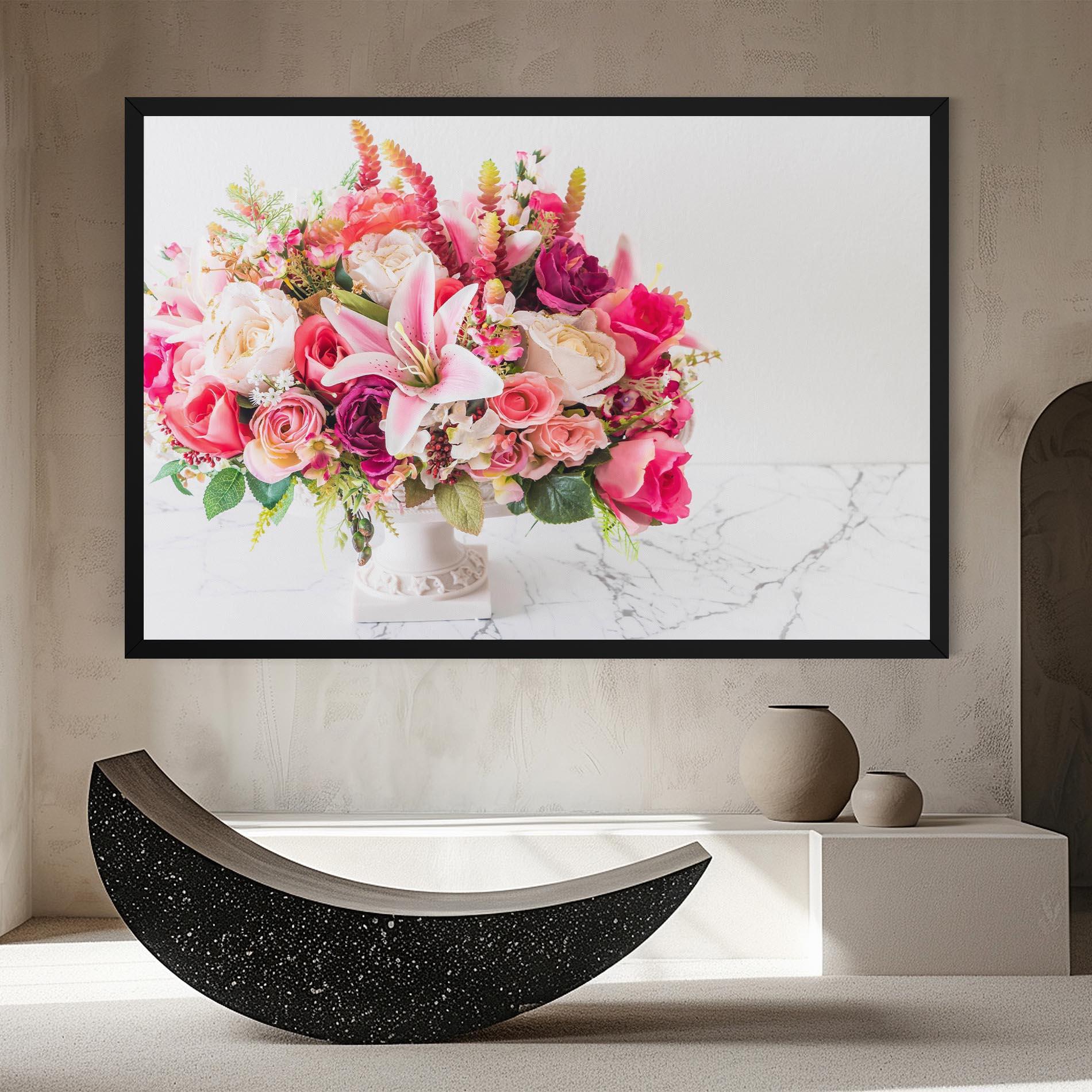 Leinwandbild Bouquet Flowers Vase mockup 8