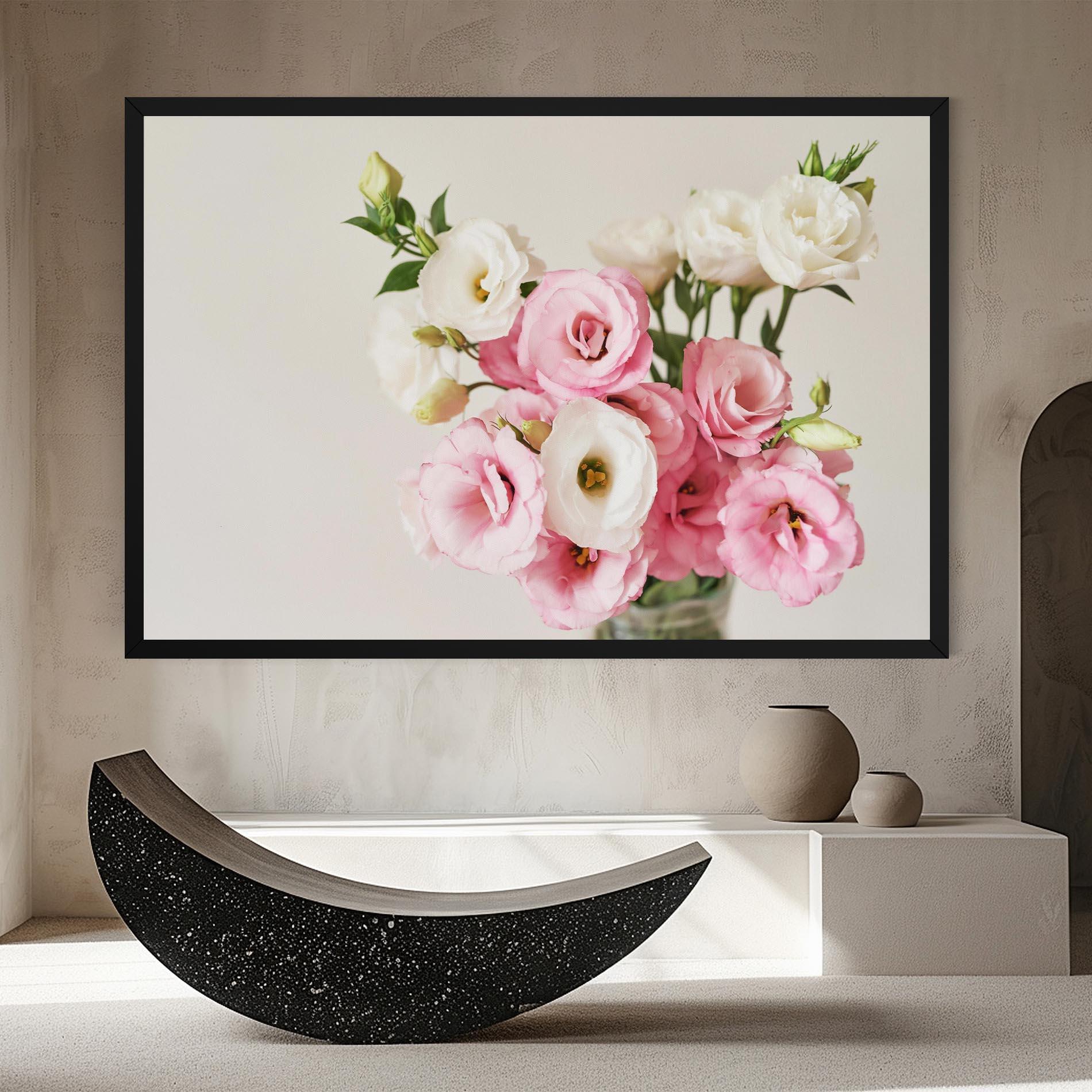 Leinwandbild Cute Pink Flowers mockup 8