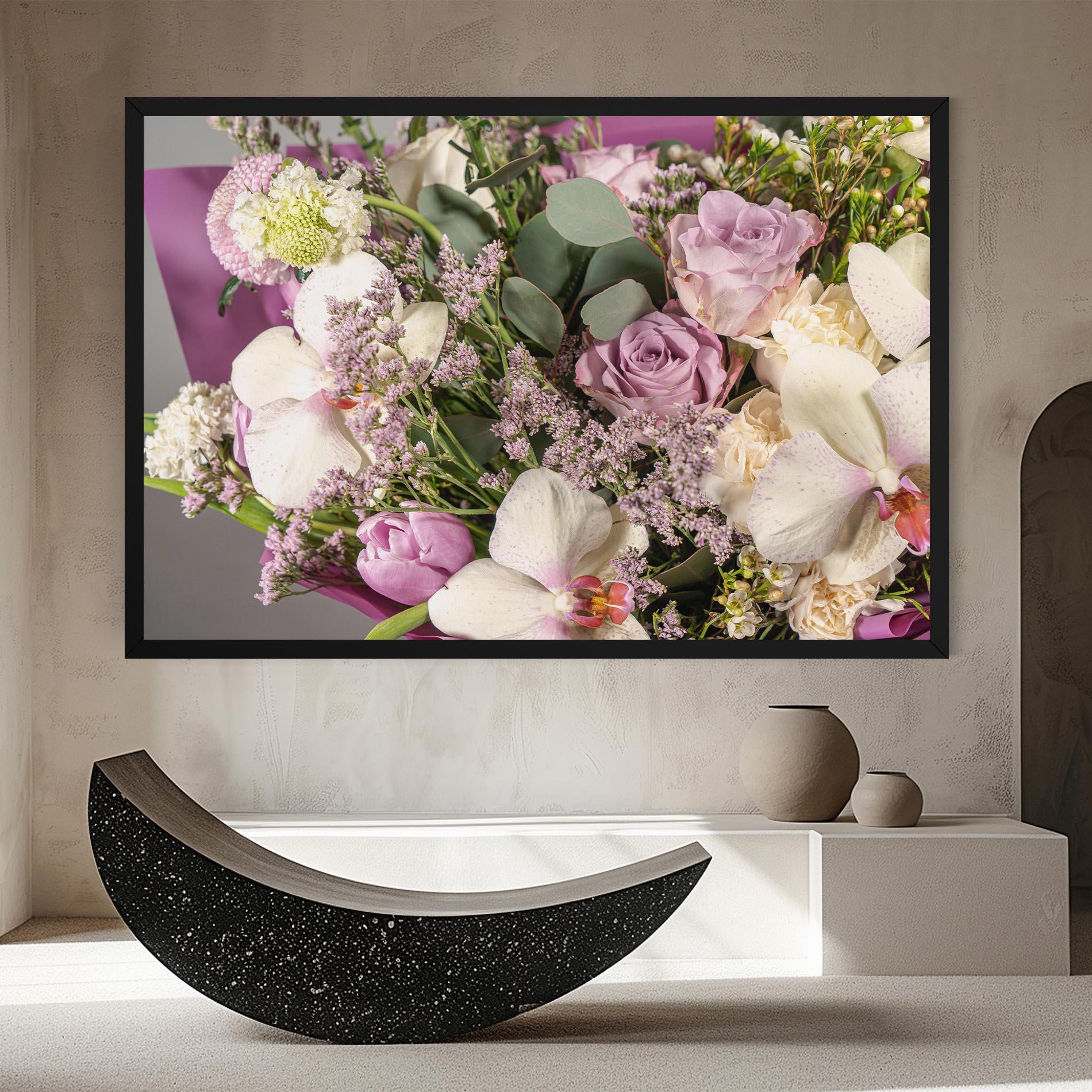 Leinwandbild Cute Purple Bouquet mockup 8