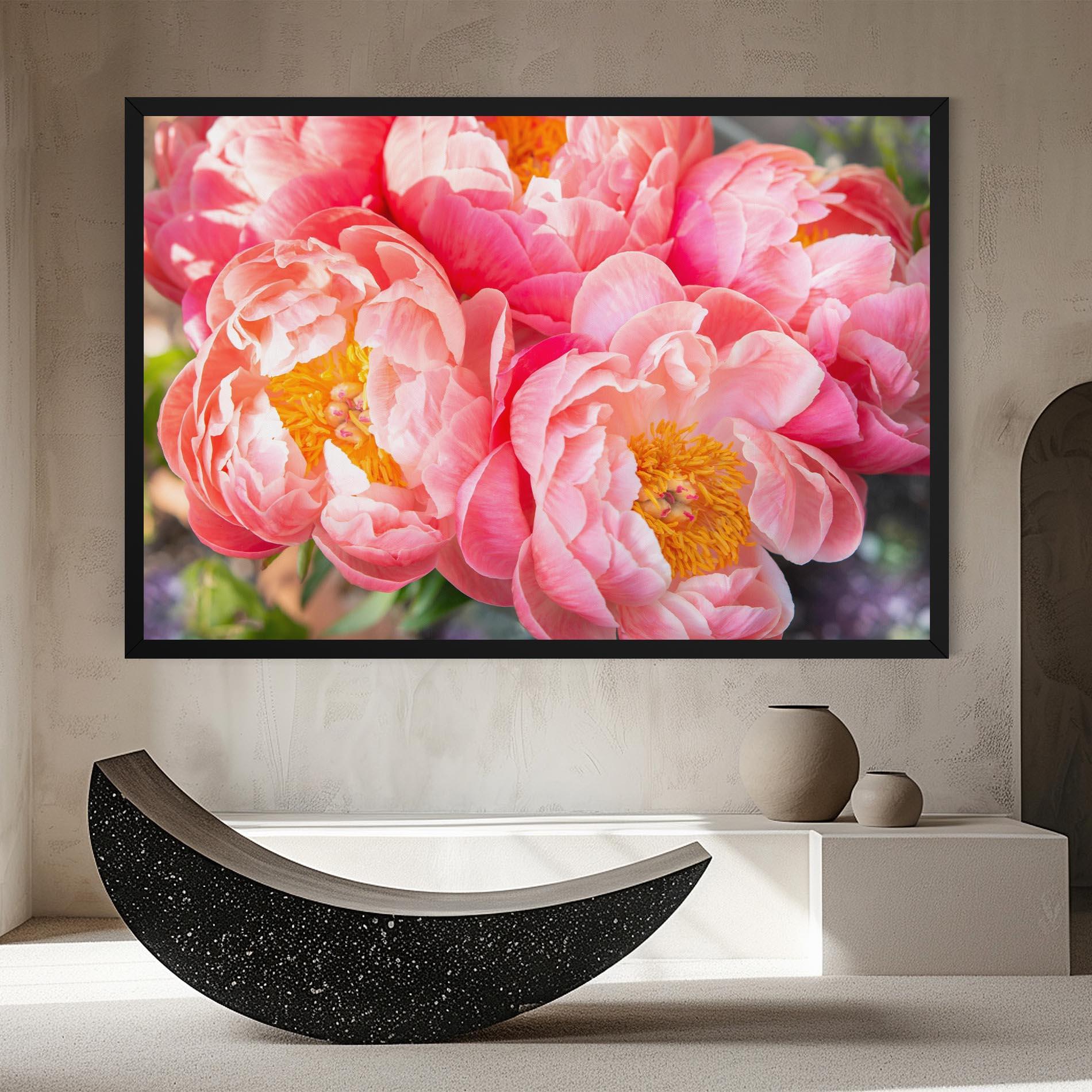 Leinwandbild Opened Peonies Bouquet mockup 8