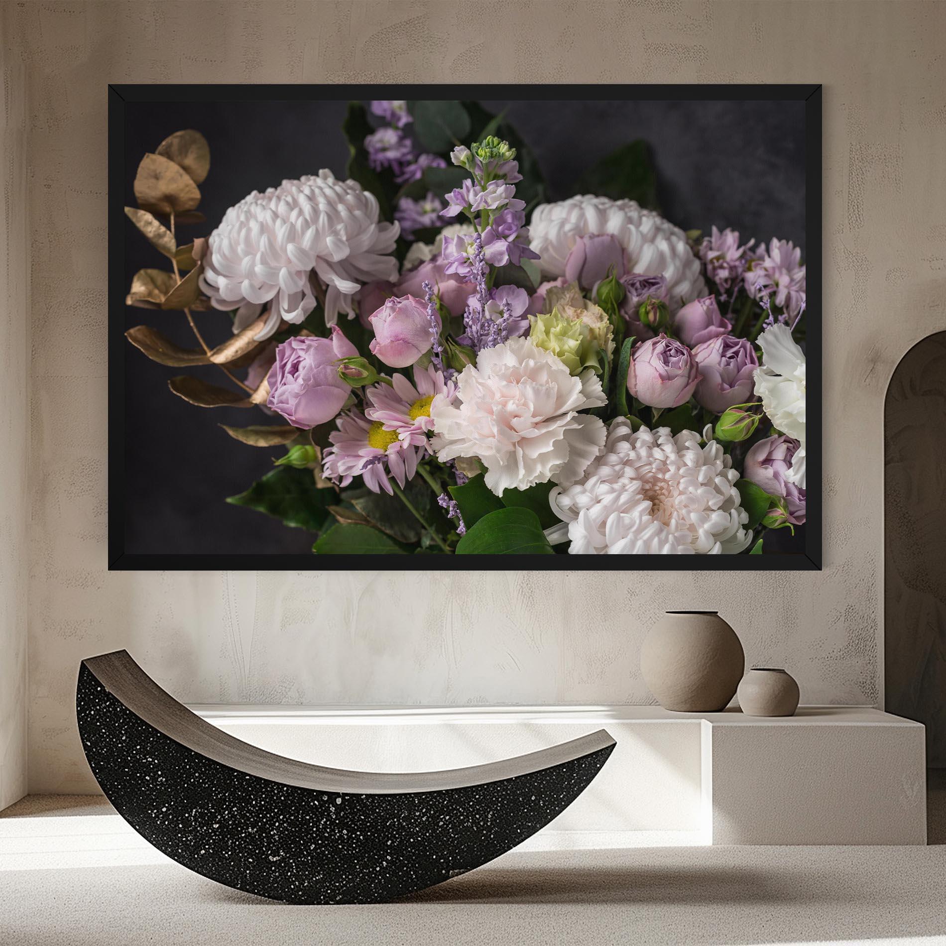 Leinwandbild Pastel Purple Bouquet mockup 8