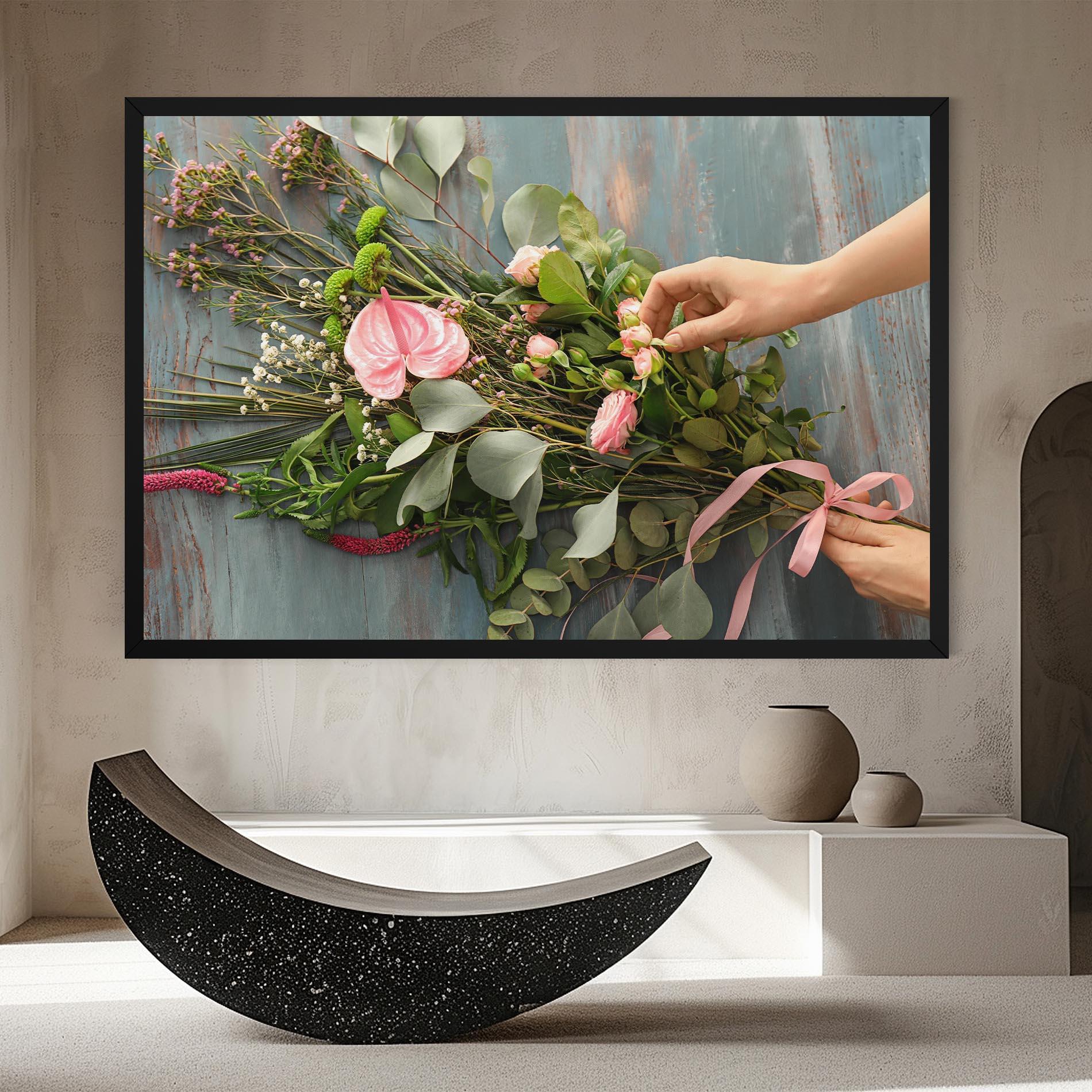 Leinwandbild Preparing Bouquet mockup 8