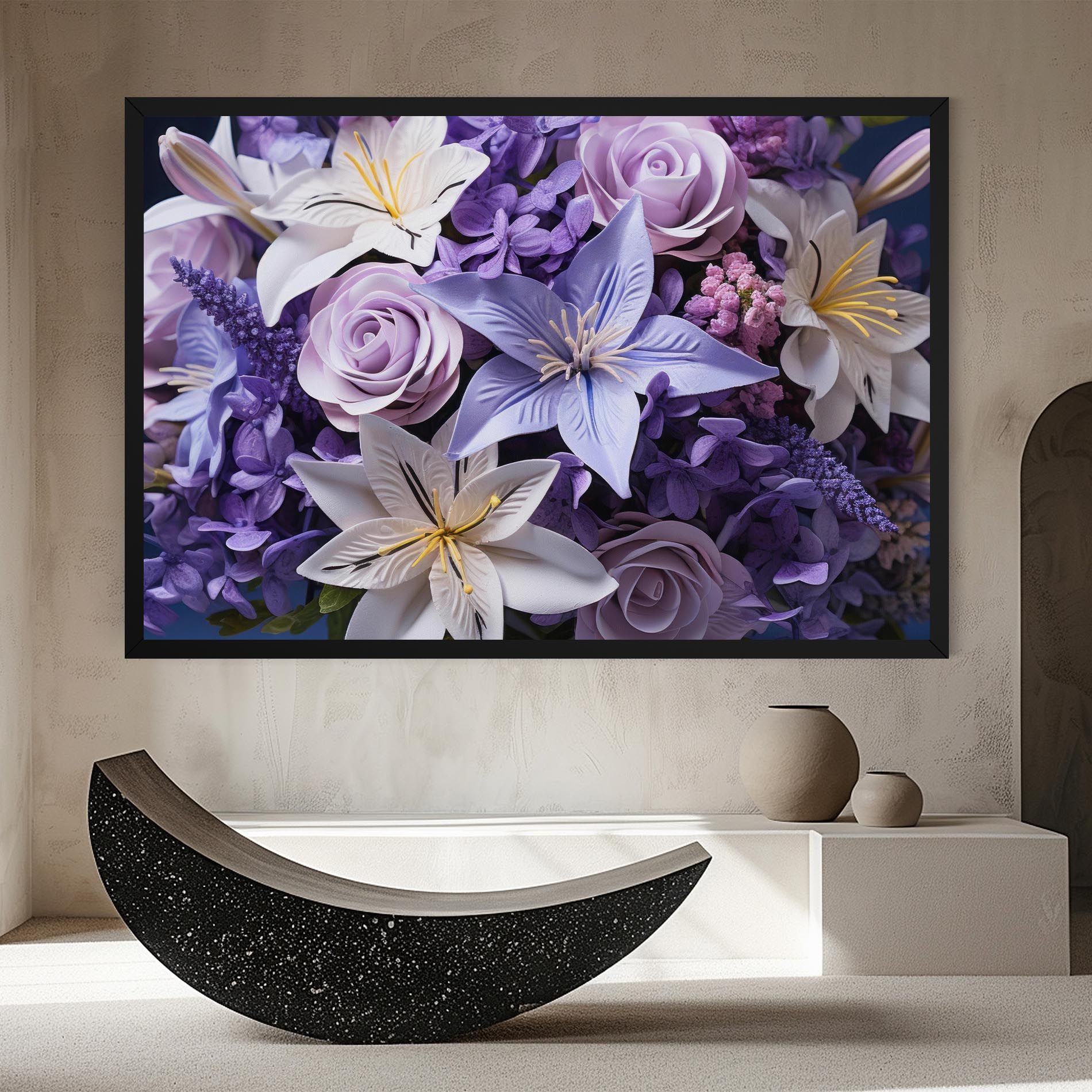 Purple Cute Bouquet mockup 8