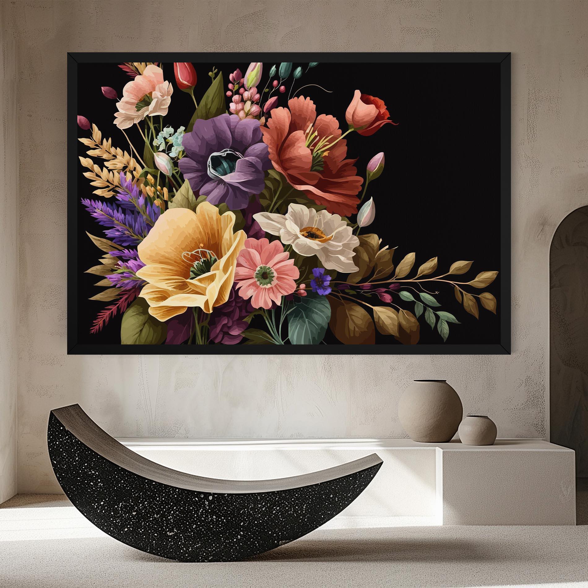 Leinwandbild Vintage Bouquet Art mockup 8