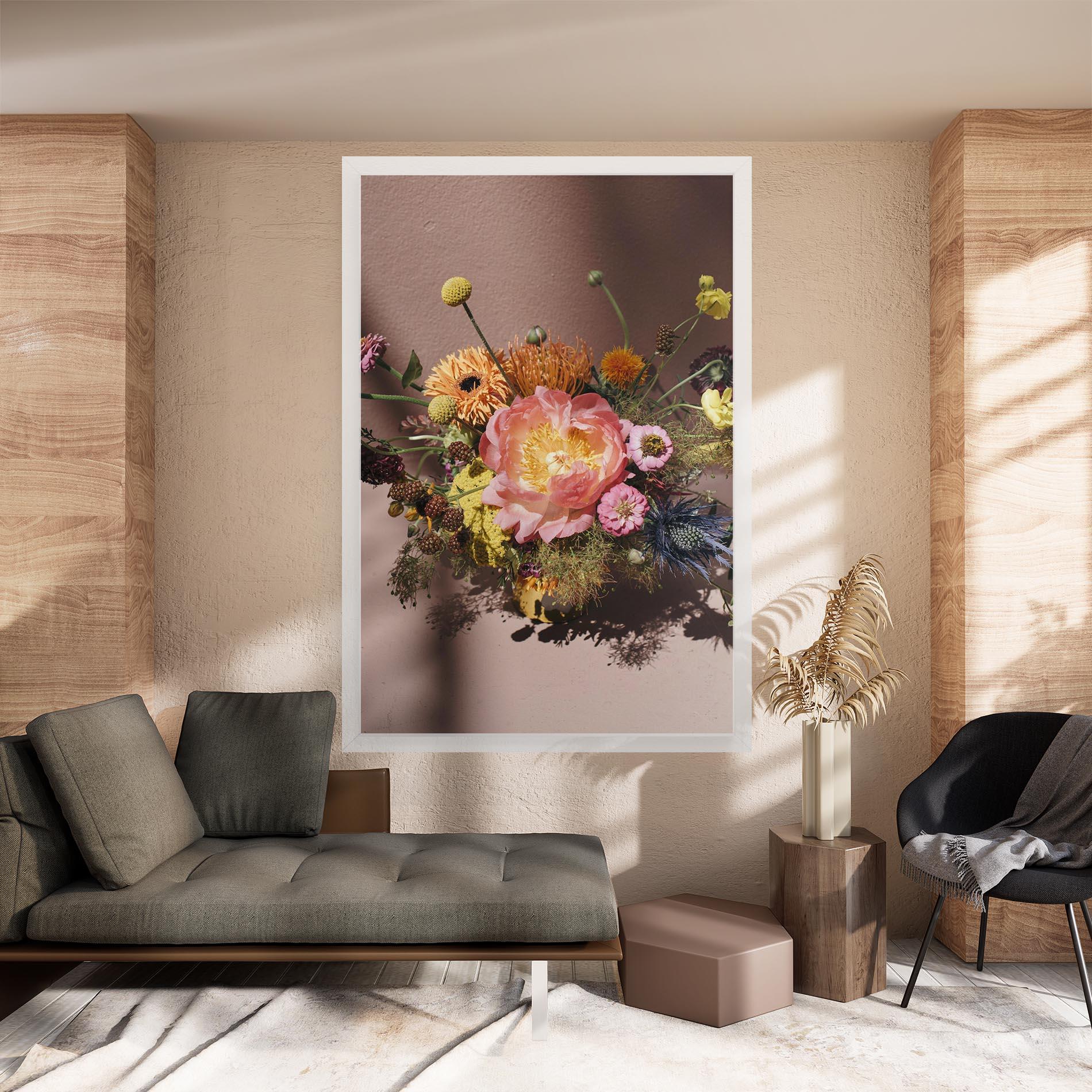 Leinwandbild Pastel Orange Bouquet mockup 8