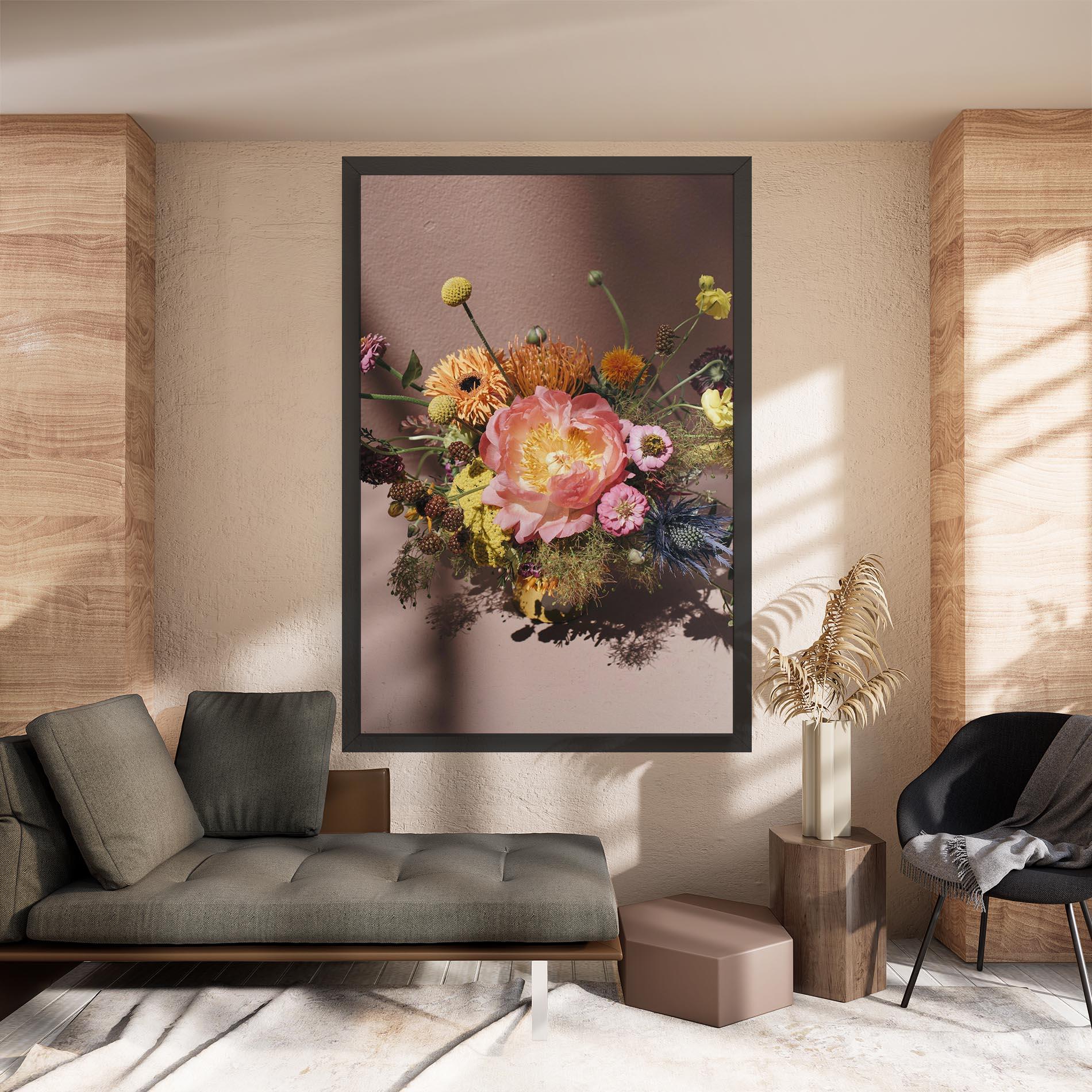 Leinwandbild Pastel Orange Bouquet mockup 8