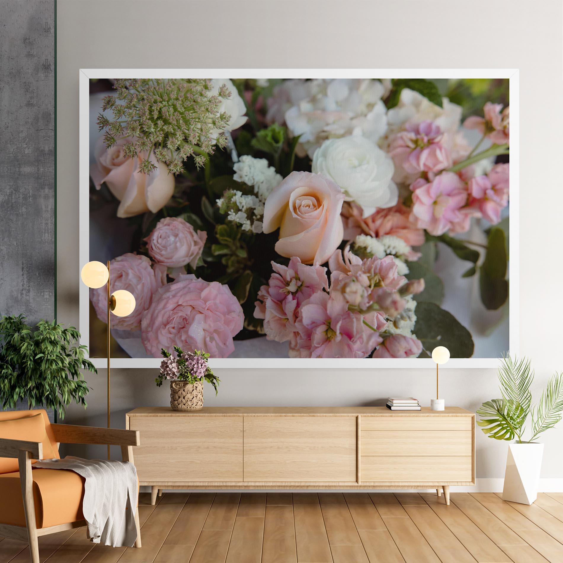 Leinwandbild Beautiful Pink Pastel mockup 9