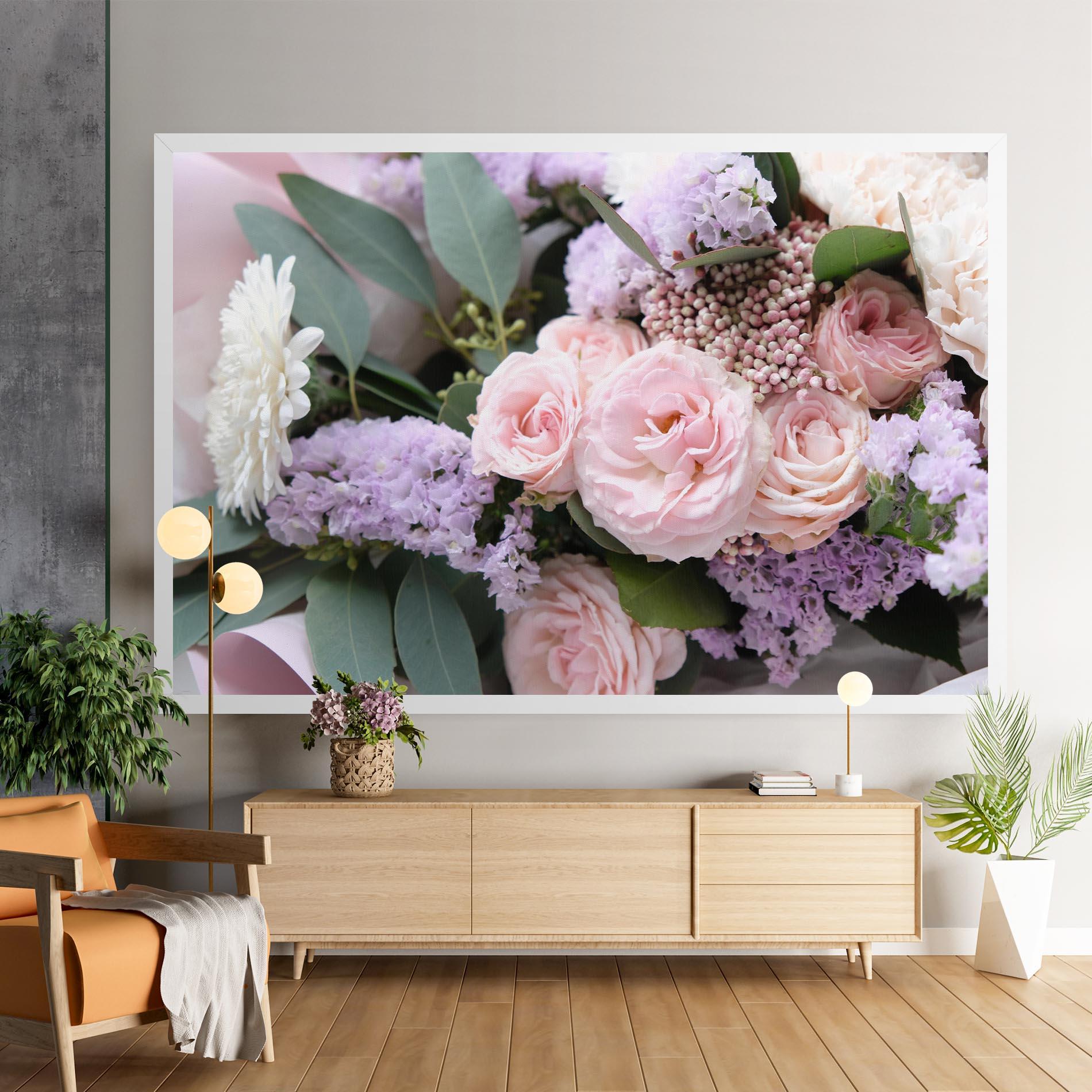 Leinwandbild Beautiful Pink Roses mockup 9