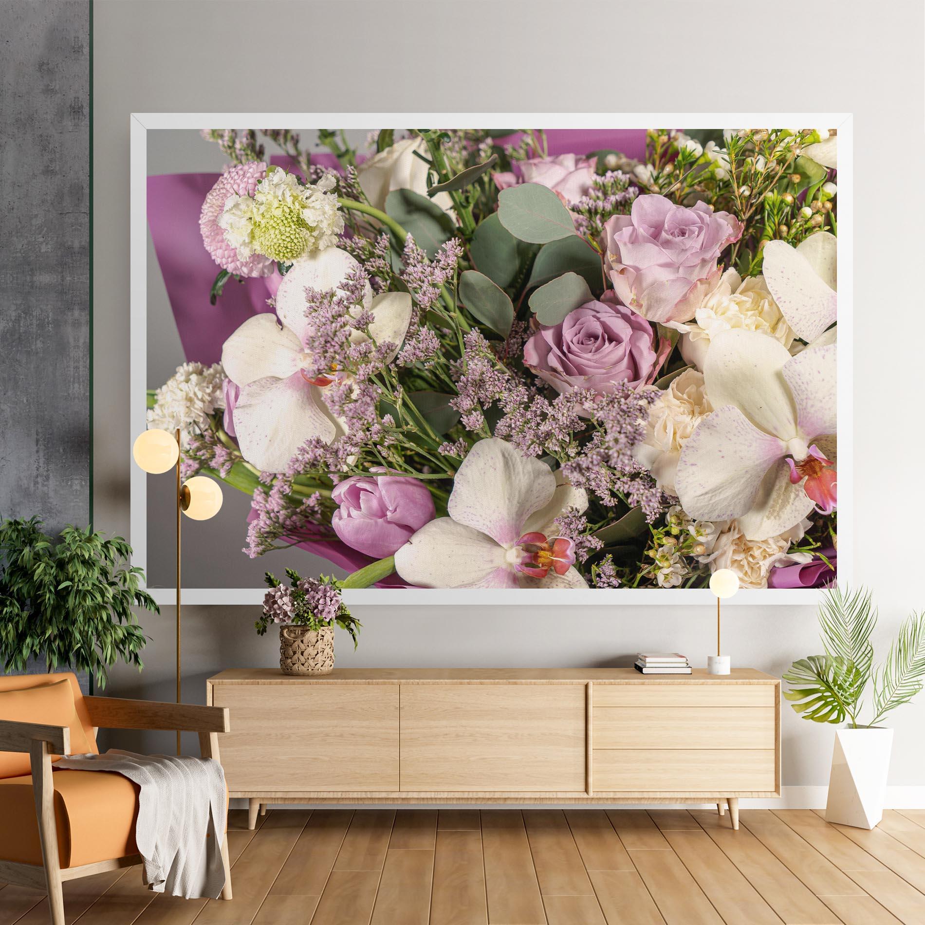 Leinwandbild Cute Purple Bouquet mockup 9