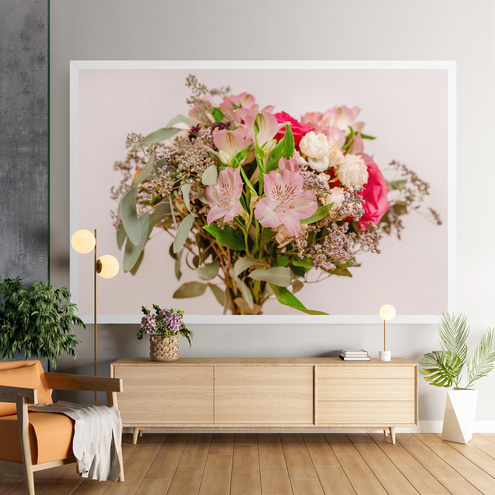 Leinwandbild Girly Pink Bouquet mockup 9