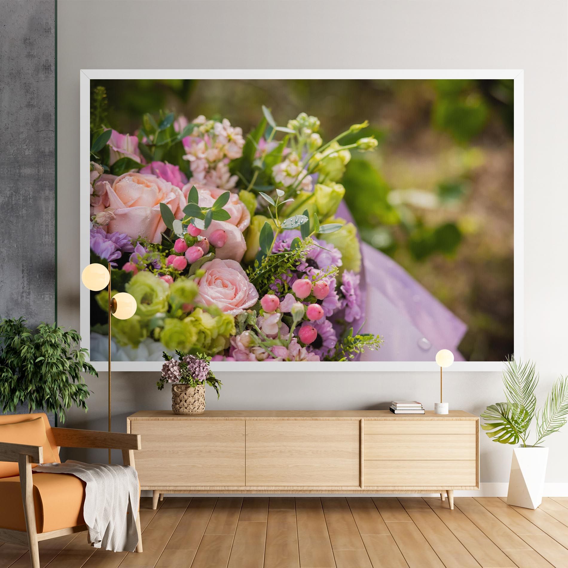 Green Pink Bouquet mockup 9