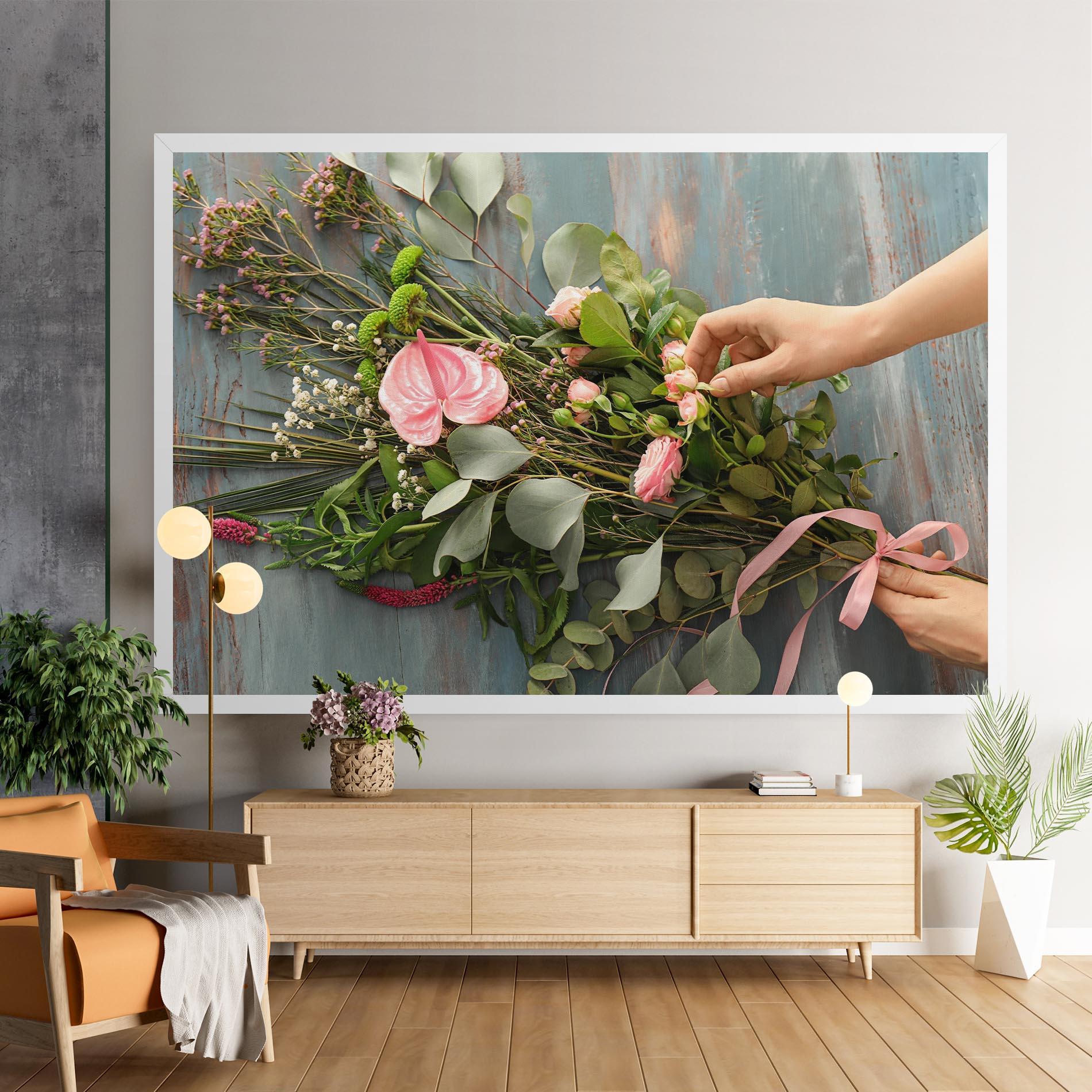 Leinwandbild Preparing Bouquet mockup 9