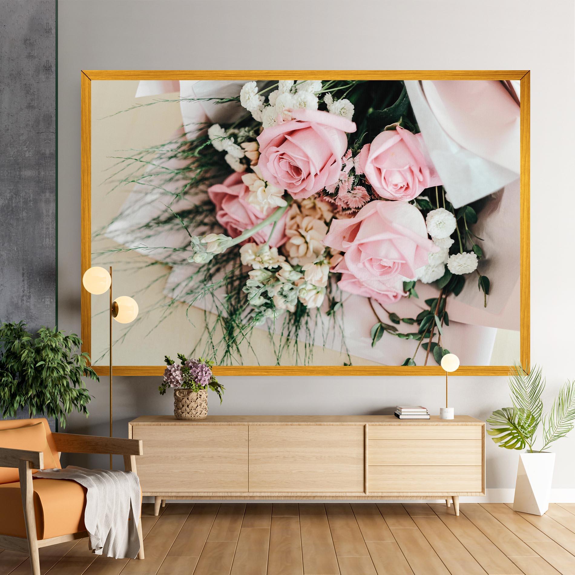 Leinwandbild Baby Pink Bouquet mockup 9