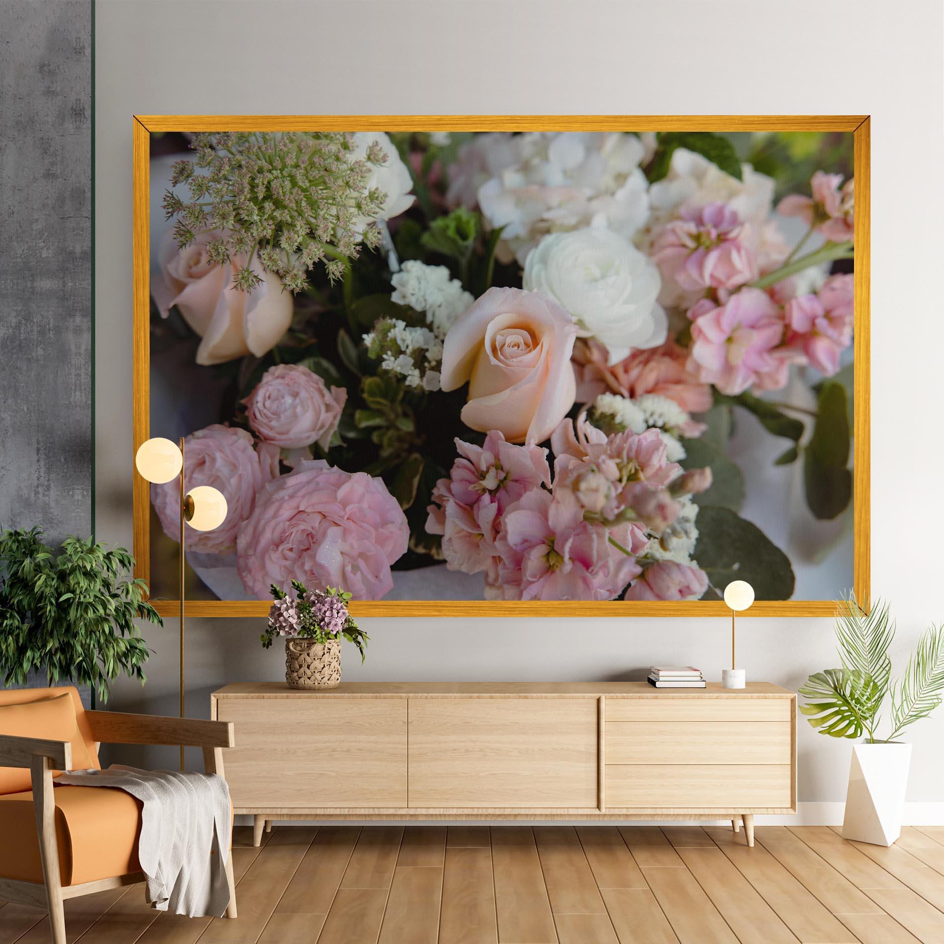 Leinwandbild Beautiful Pink Pastel mockup 9