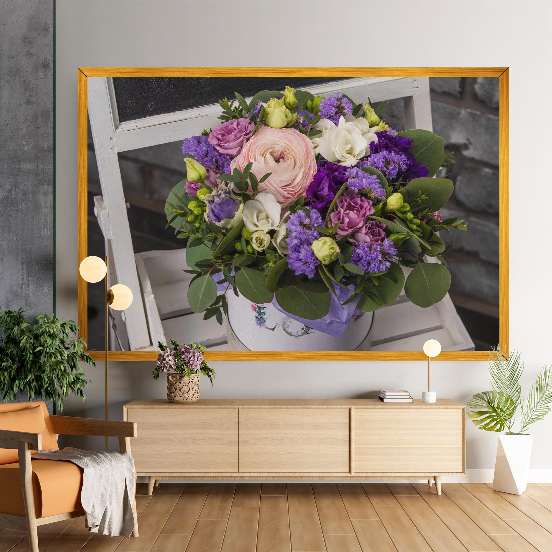 Big Pink Rose Bouquet mockup 9