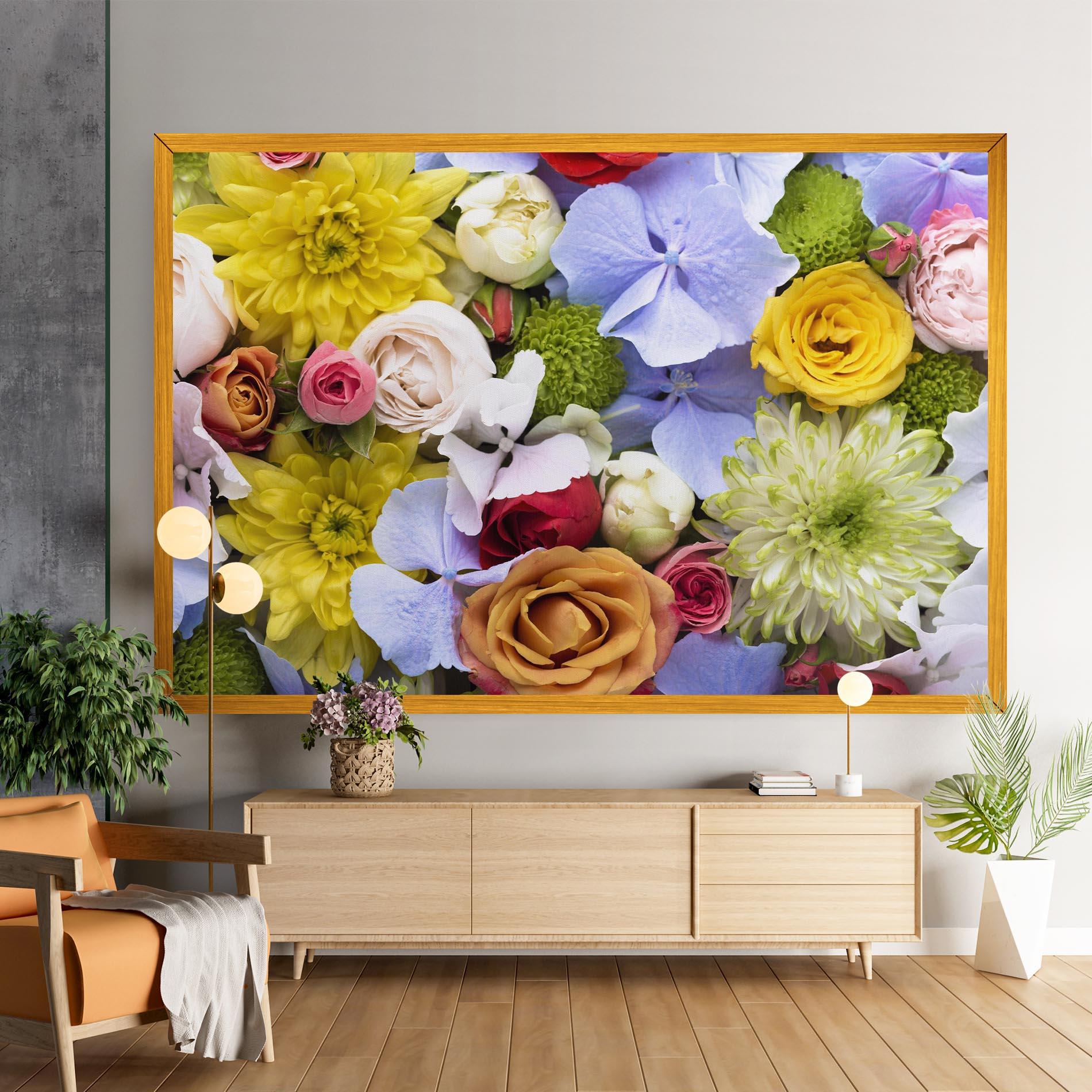 Leinwandbild Color Mix Flower Bouquet mockup 9