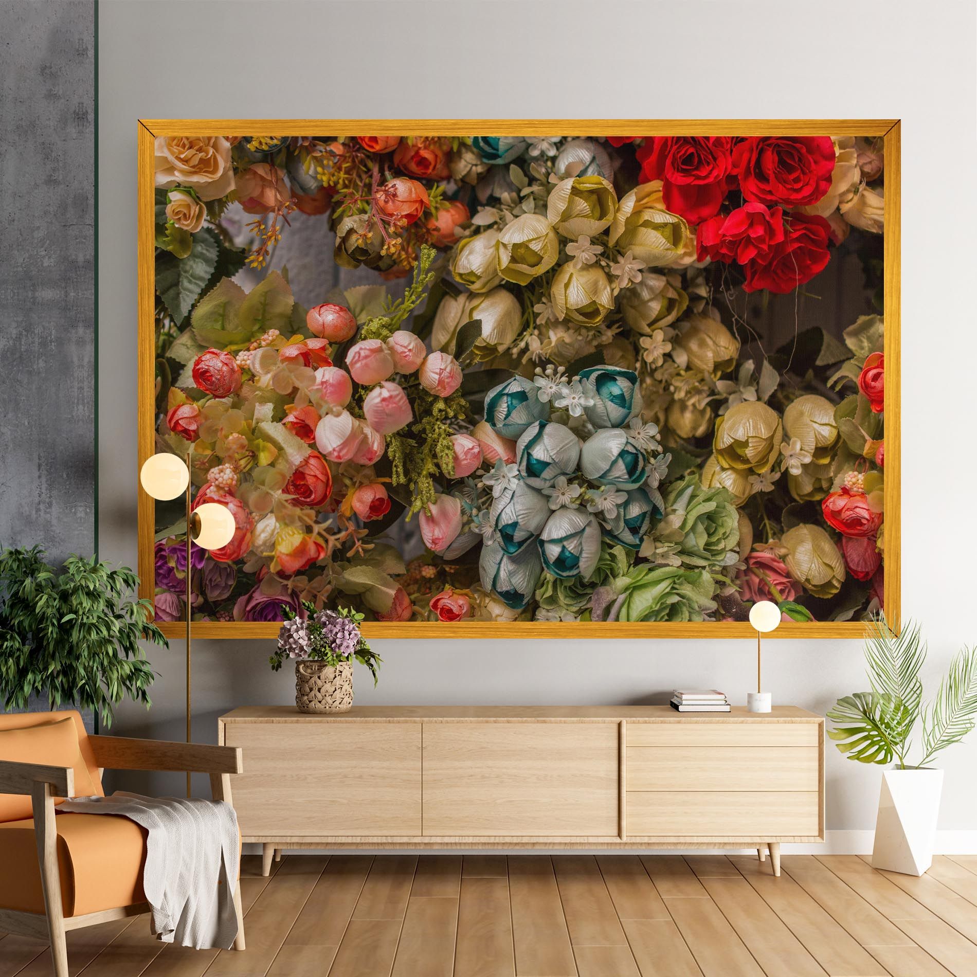 Fake Flowers Wall mockup 9