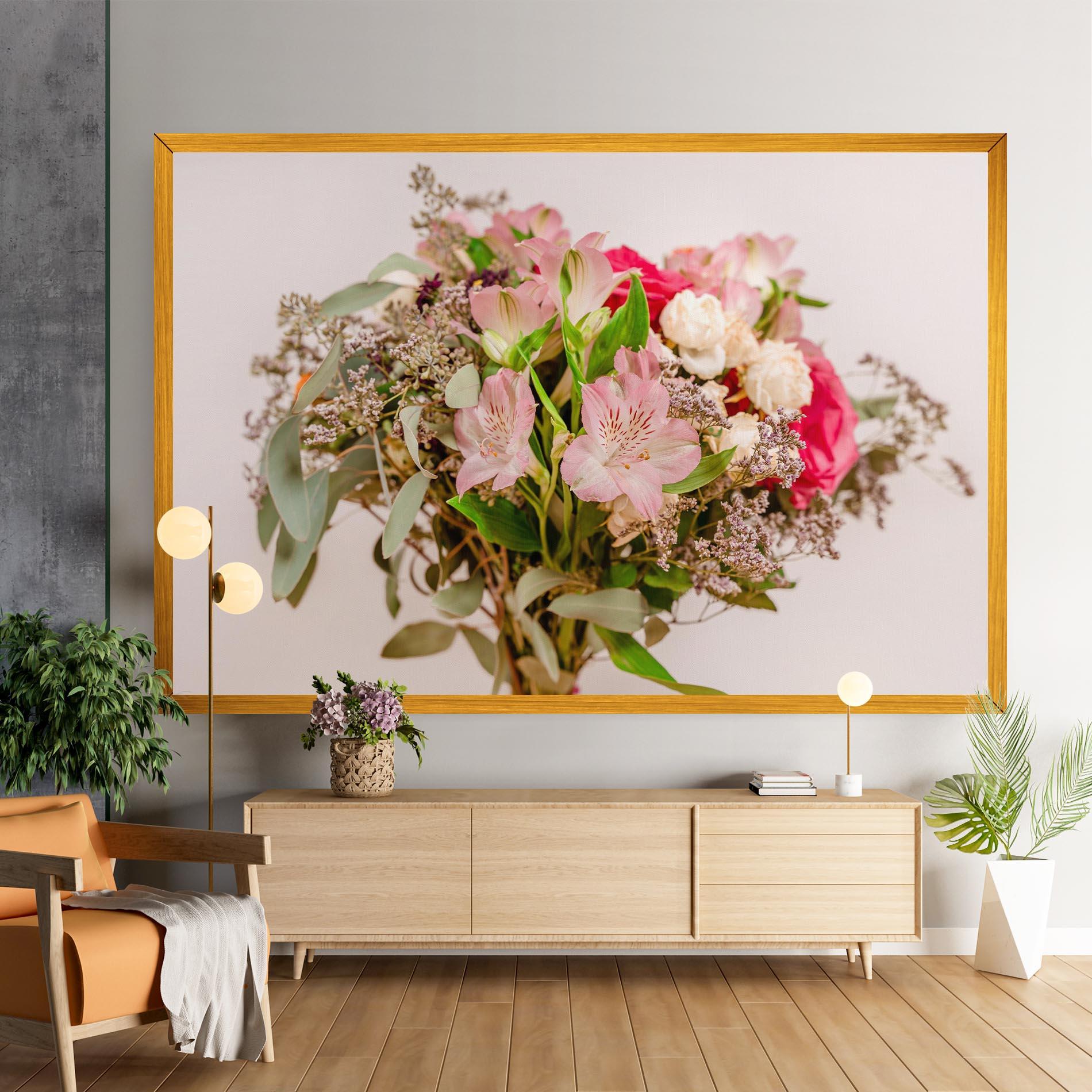 Leinwandbild Girly Pink Bouquet mockup 9